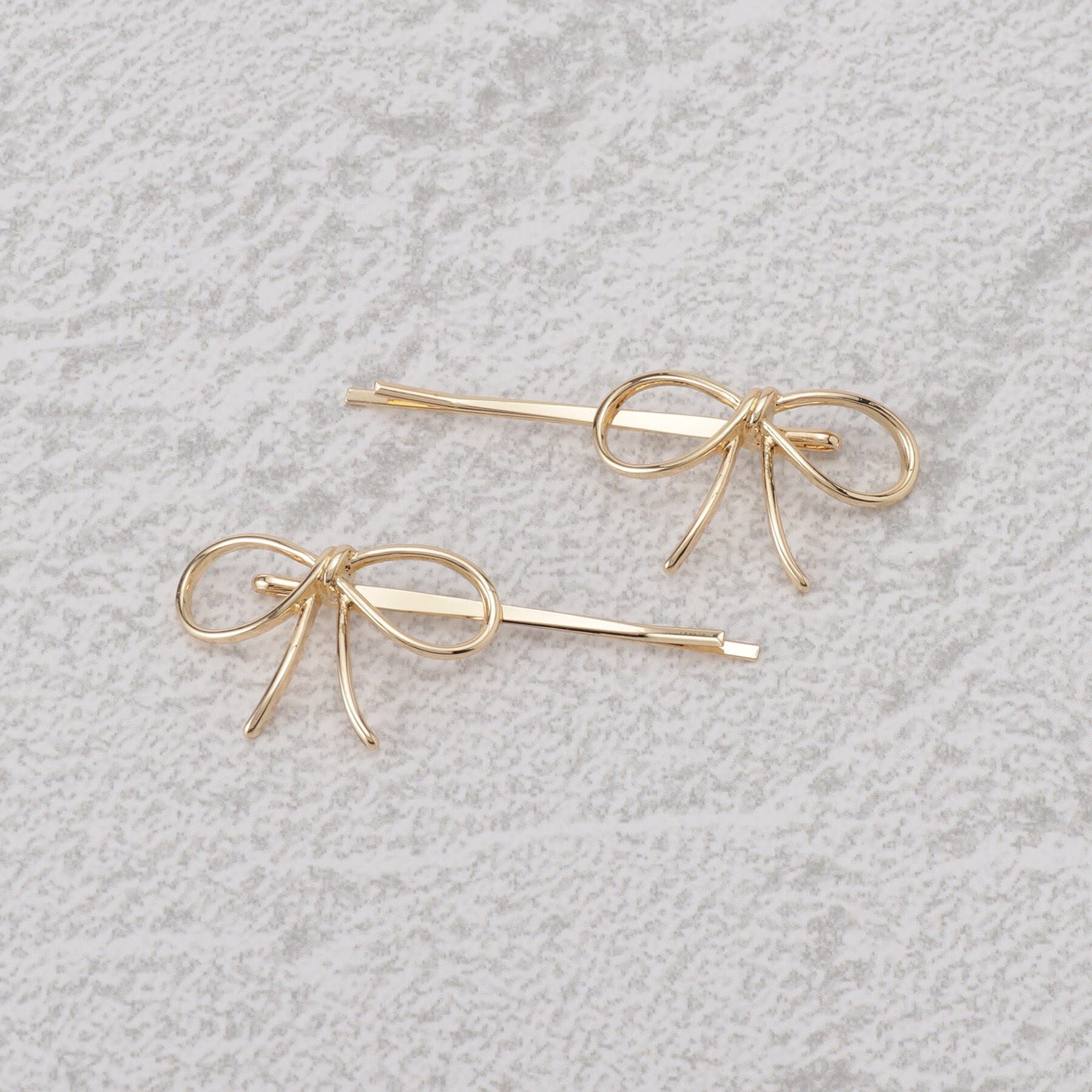 Grandedge「リボンモチーフSETヘアピン  2個セット アメピン」|その他|ｺﾞｰﾙﾄﾞ(007)