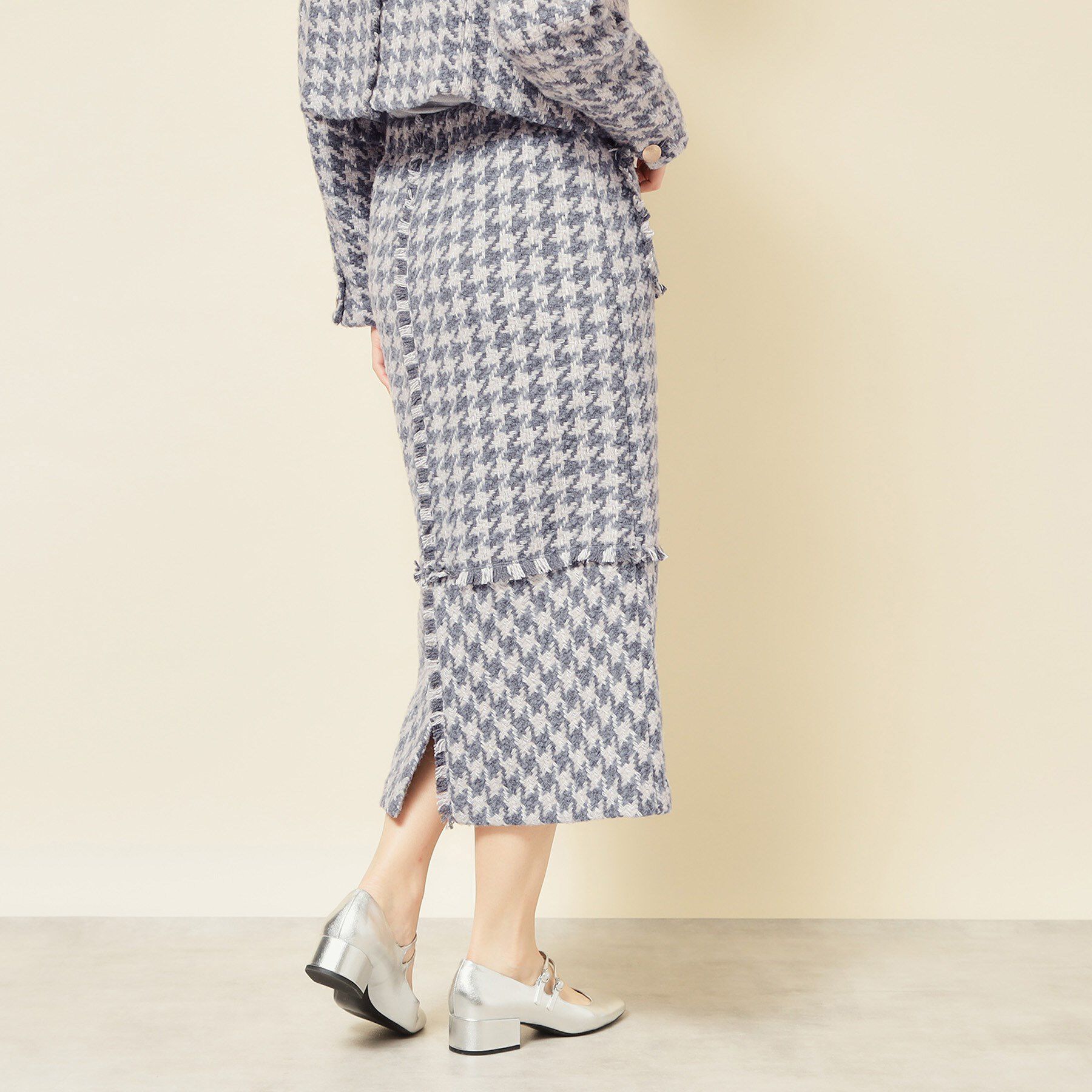 SunaUna「【COLLECTION LINE】ツイードフリンジスカート」|スカート|