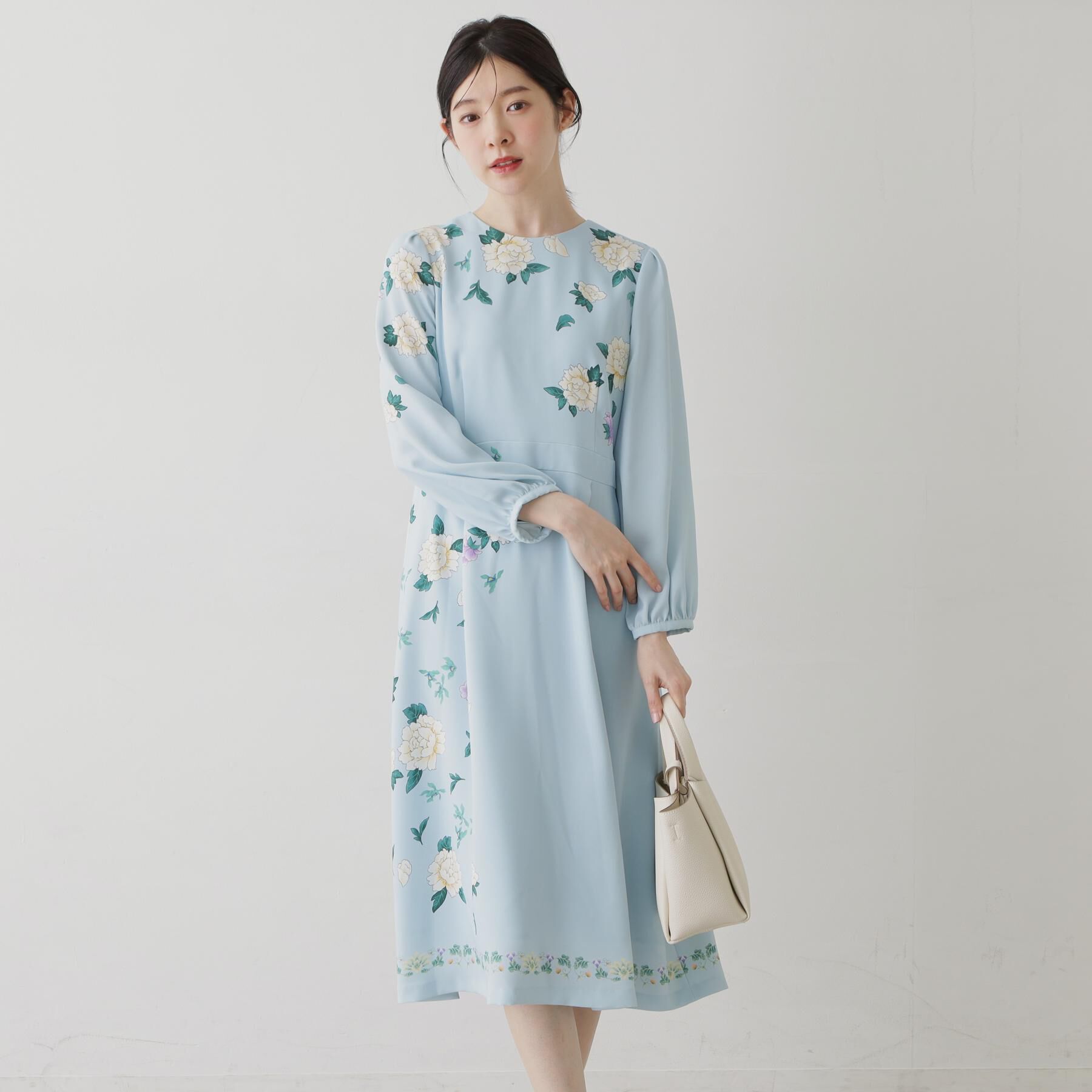 SunaUna「【co creation and yours／SS～L】オリエンタルプリントワンピース」|ワンピース|