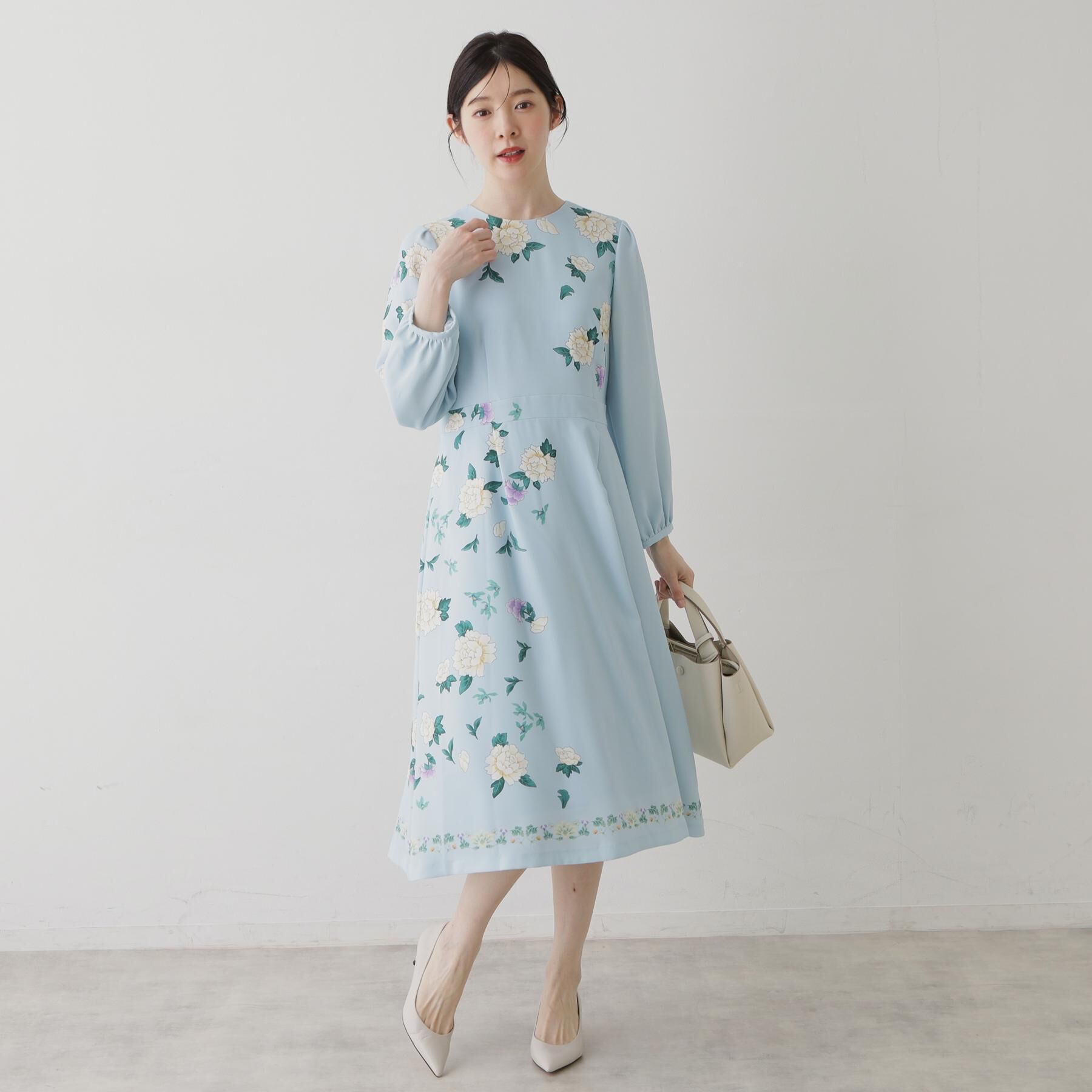 SunaUna「【co creation and yours／SS～L】オリエンタルプリントワンピース」|ワンピース|