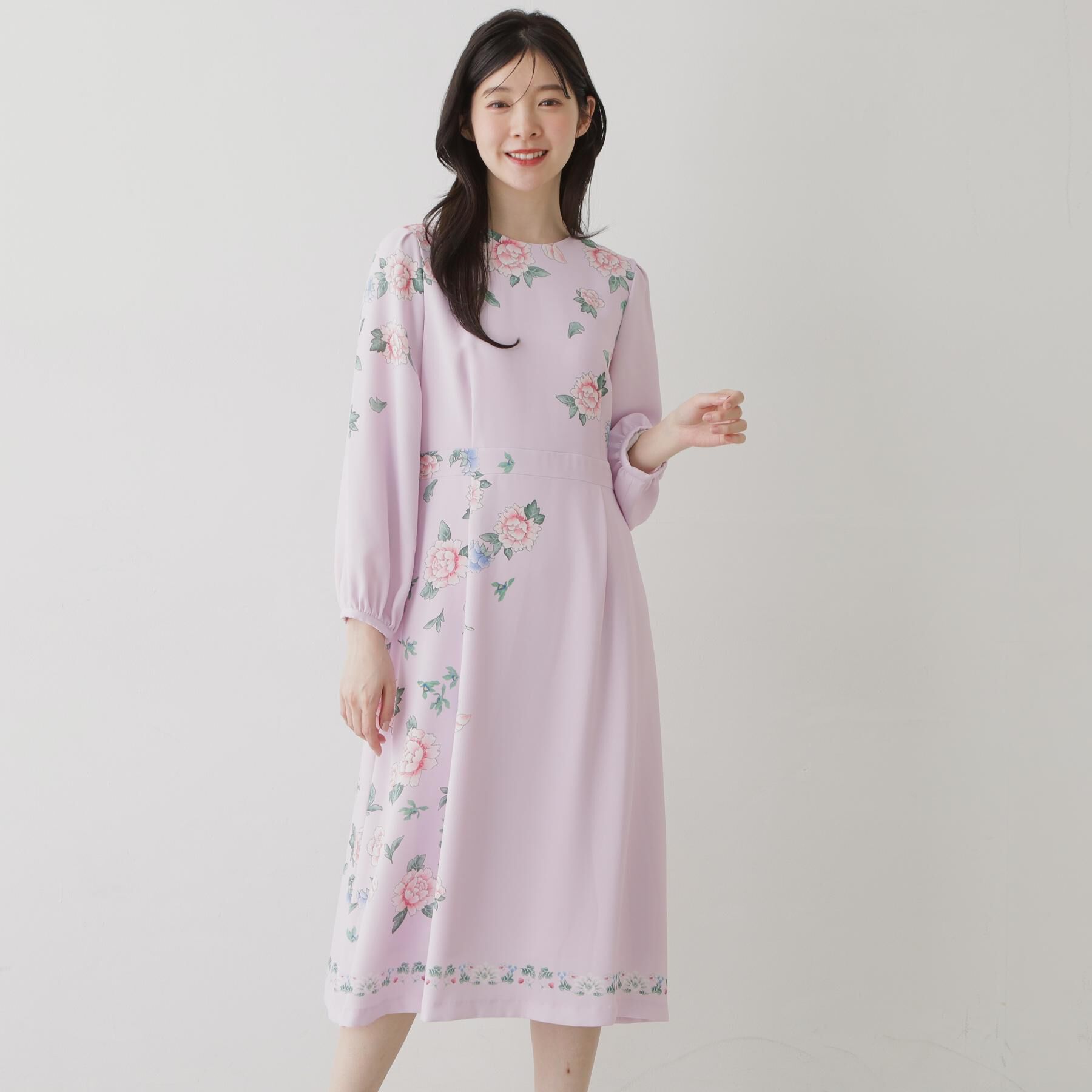 SunaUna「【co creation and yours／SS～L】オリエンタルプリントワンピース」|ワンピース|