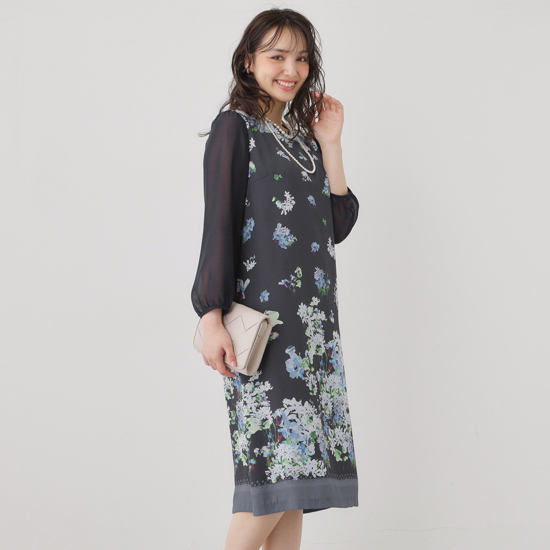 SunaUna「【co creation and yours／SS～L】多色花柄プリントワンピース」|ワンピース|