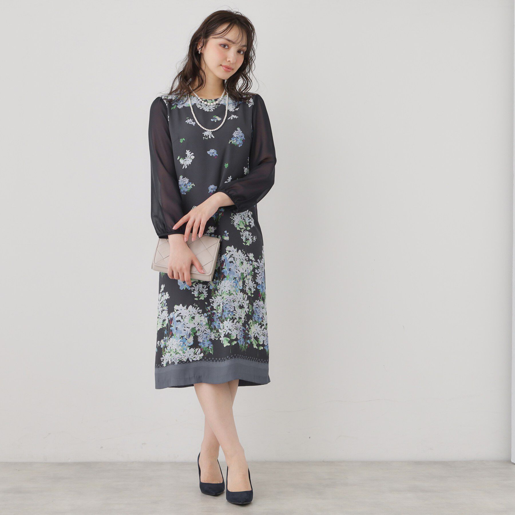 SunaUna「【co creation and yours／SS～L】多色花柄プリントワンピース」|ワンピース|