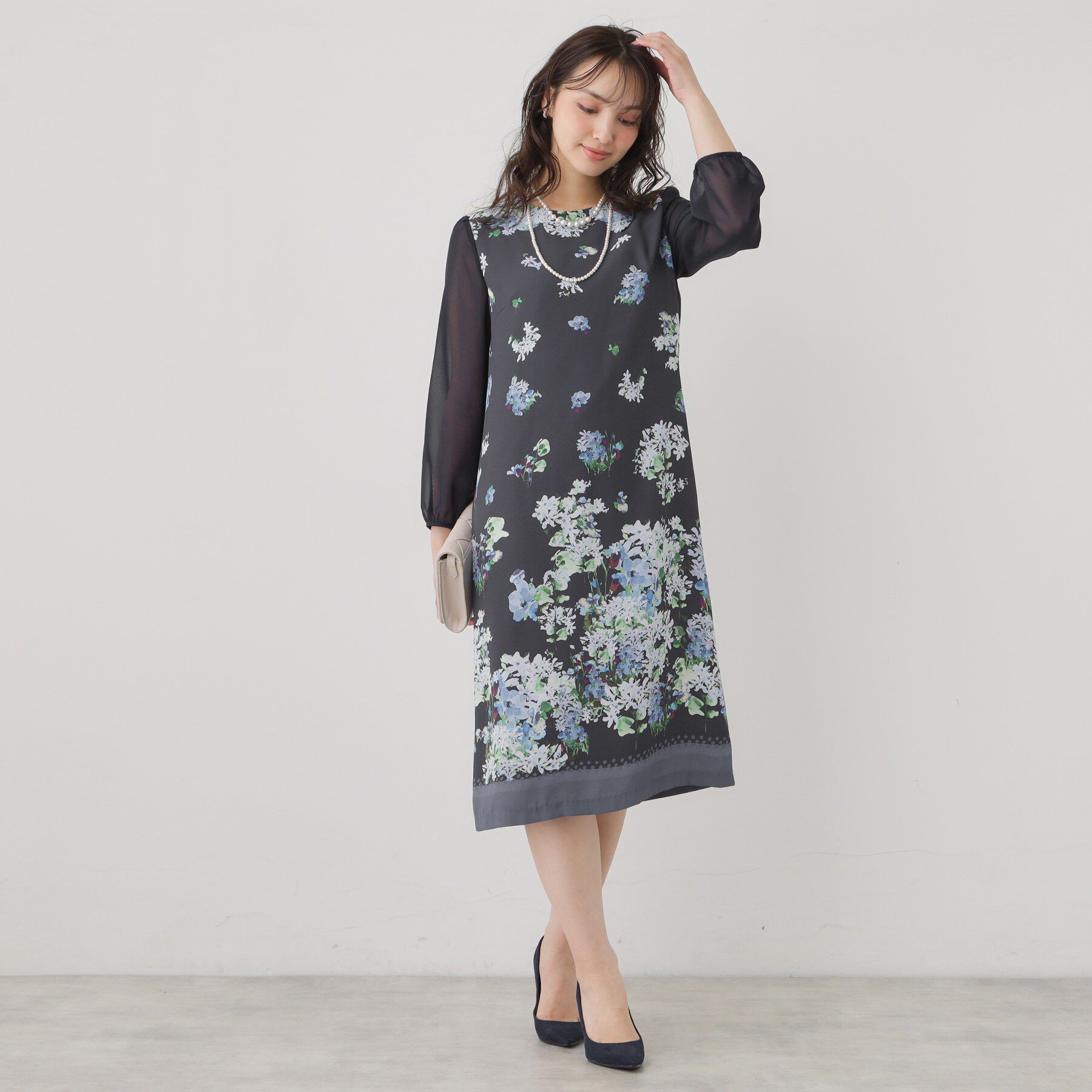 SunaUna「【co creation and yours／SS～L】多色花柄プリントワンピース」|ワンピース|