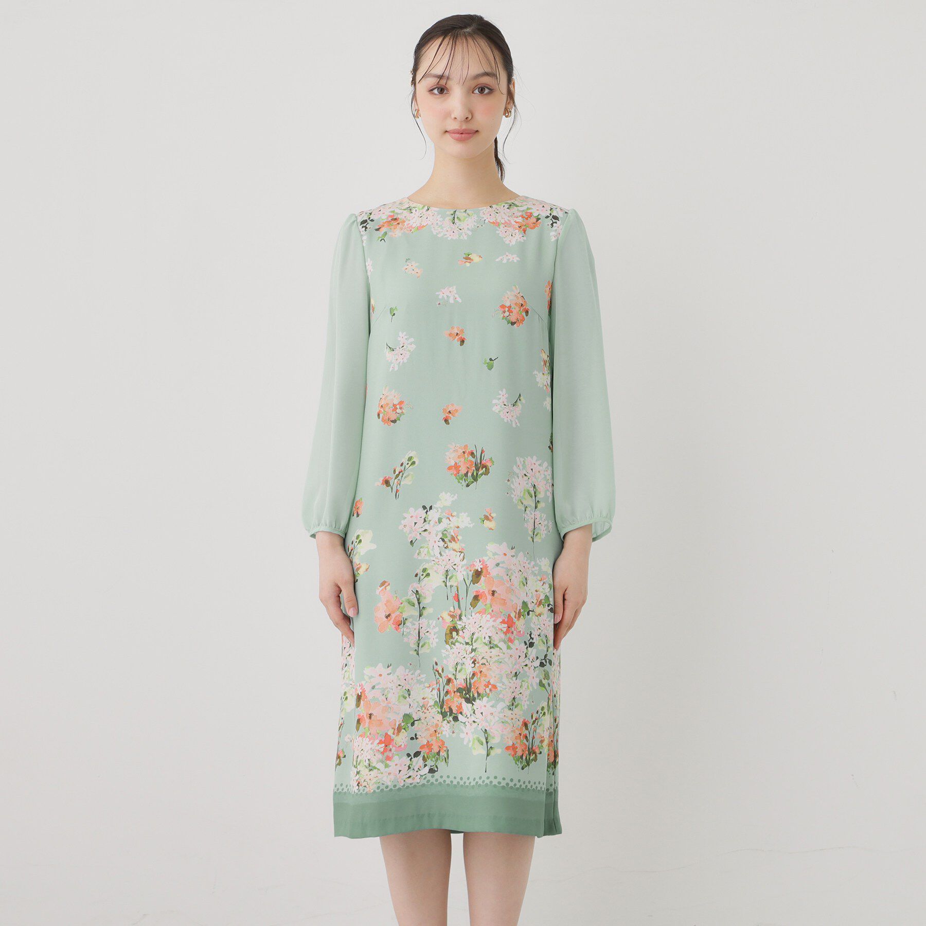 SunaUna「【co creation and yours／SS～L】多色花柄プリントワンピース」|ワンピース|