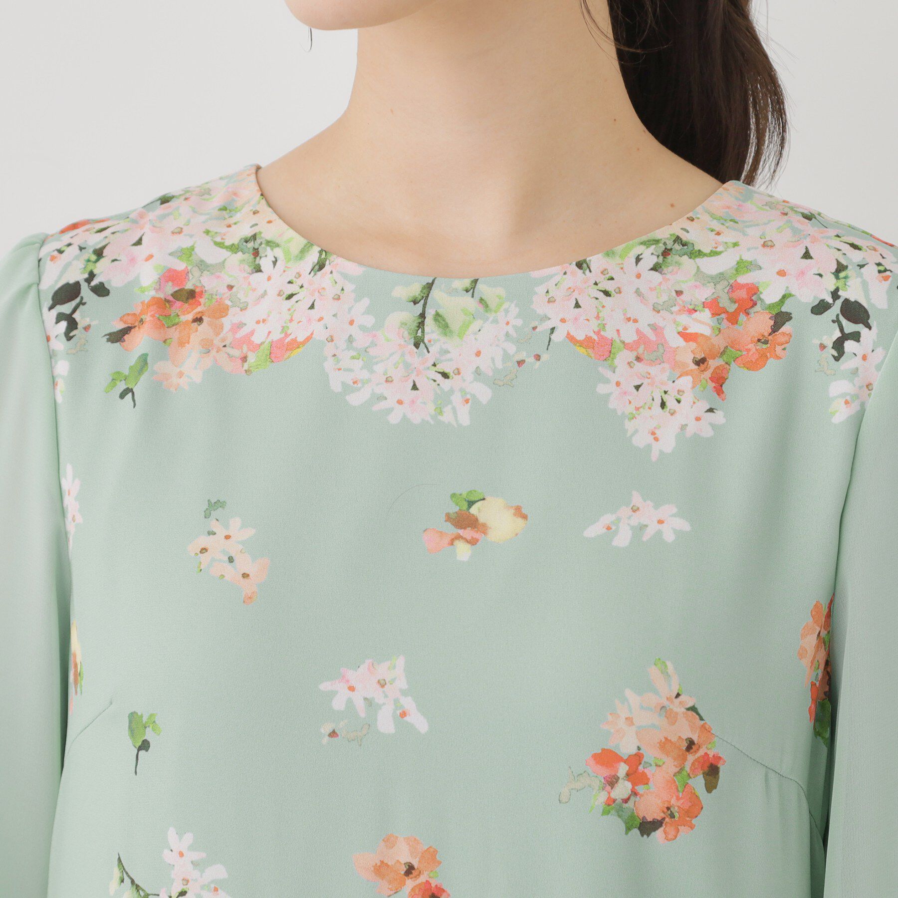 SunaUna「【co creation and yours／SS～L】多色花柄プリントワンピース」|ワンピース|