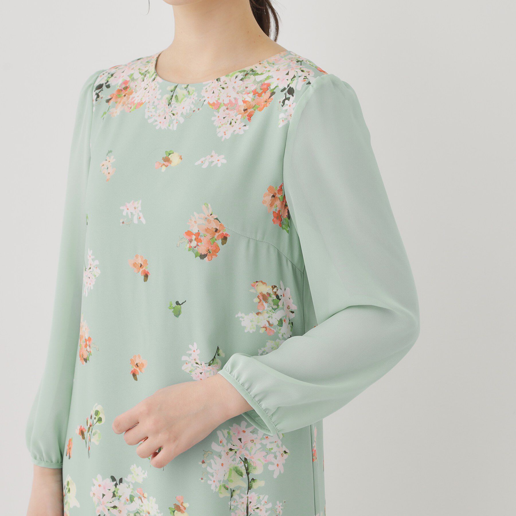 SunaUna「【co creation and yours／SS～L】多色花柄プリントワンピース」|ワンピース|