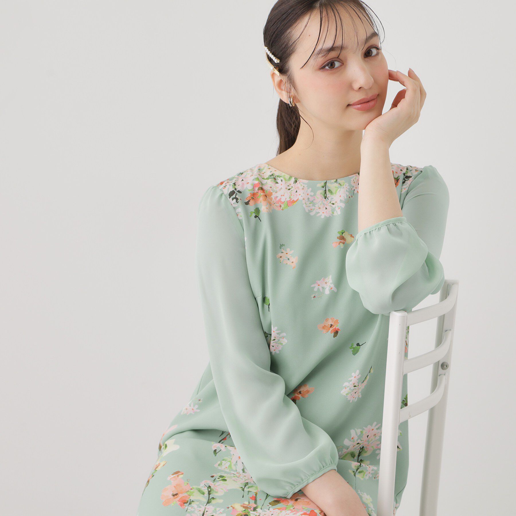 SunaUna「【co creation and yours／SS～L】多色花柄プリントワンピース」|ワンピース|