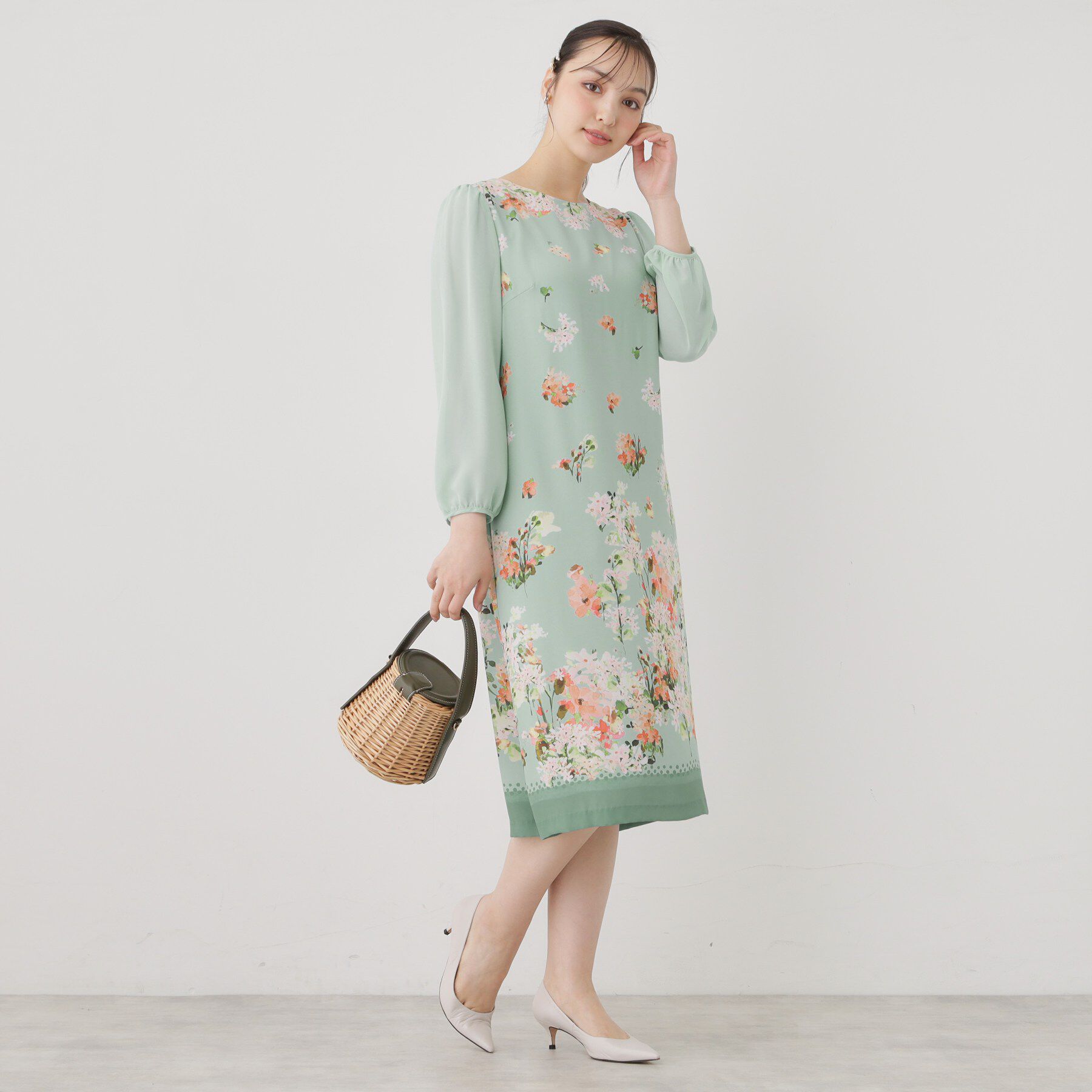 SunaUna「【co creation and yours／SS～L】多色花柄プリントワンピース」|ワンピース|