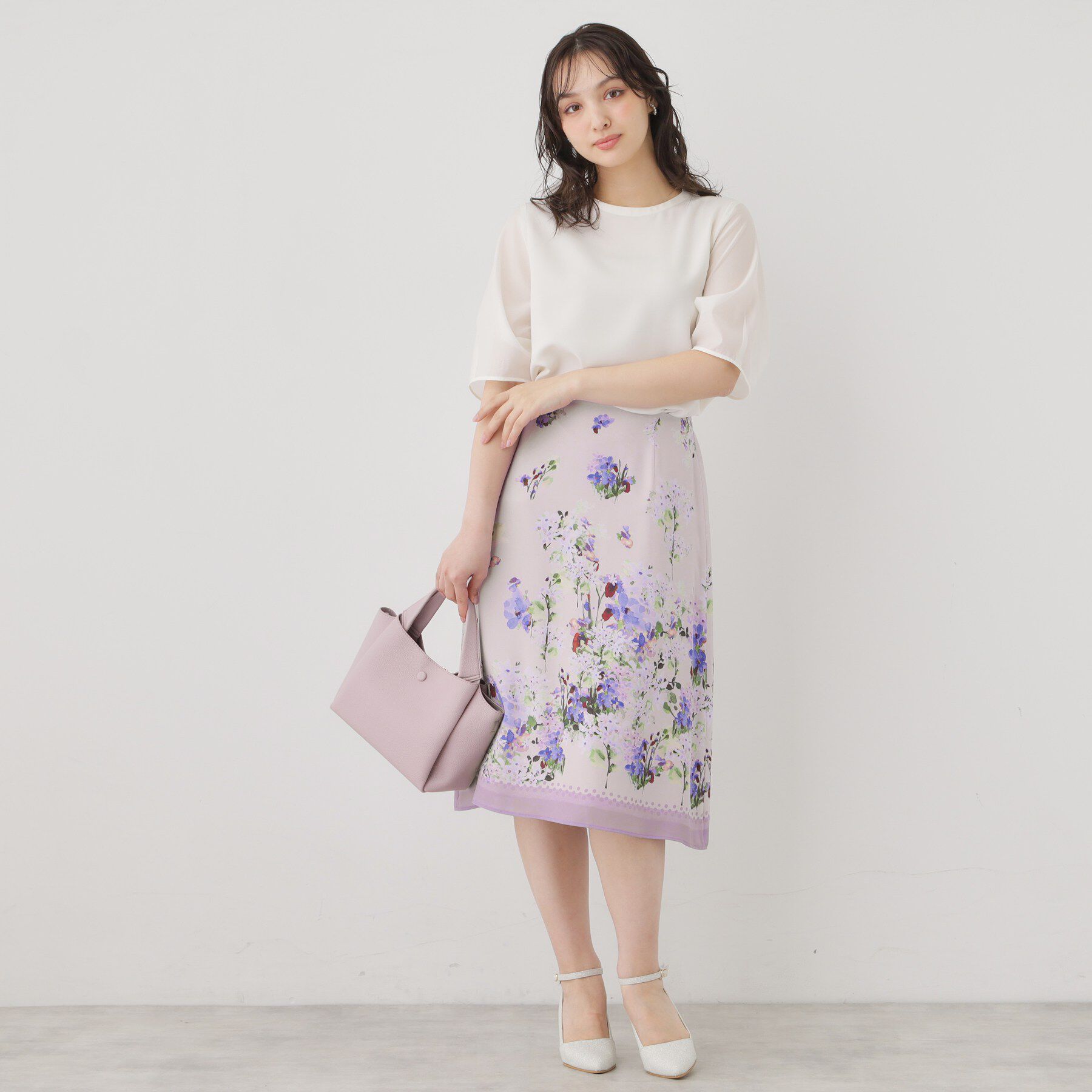 SunaUna「【co creation and yours／SS～L】多色花柄プリントスカート」|スカート|