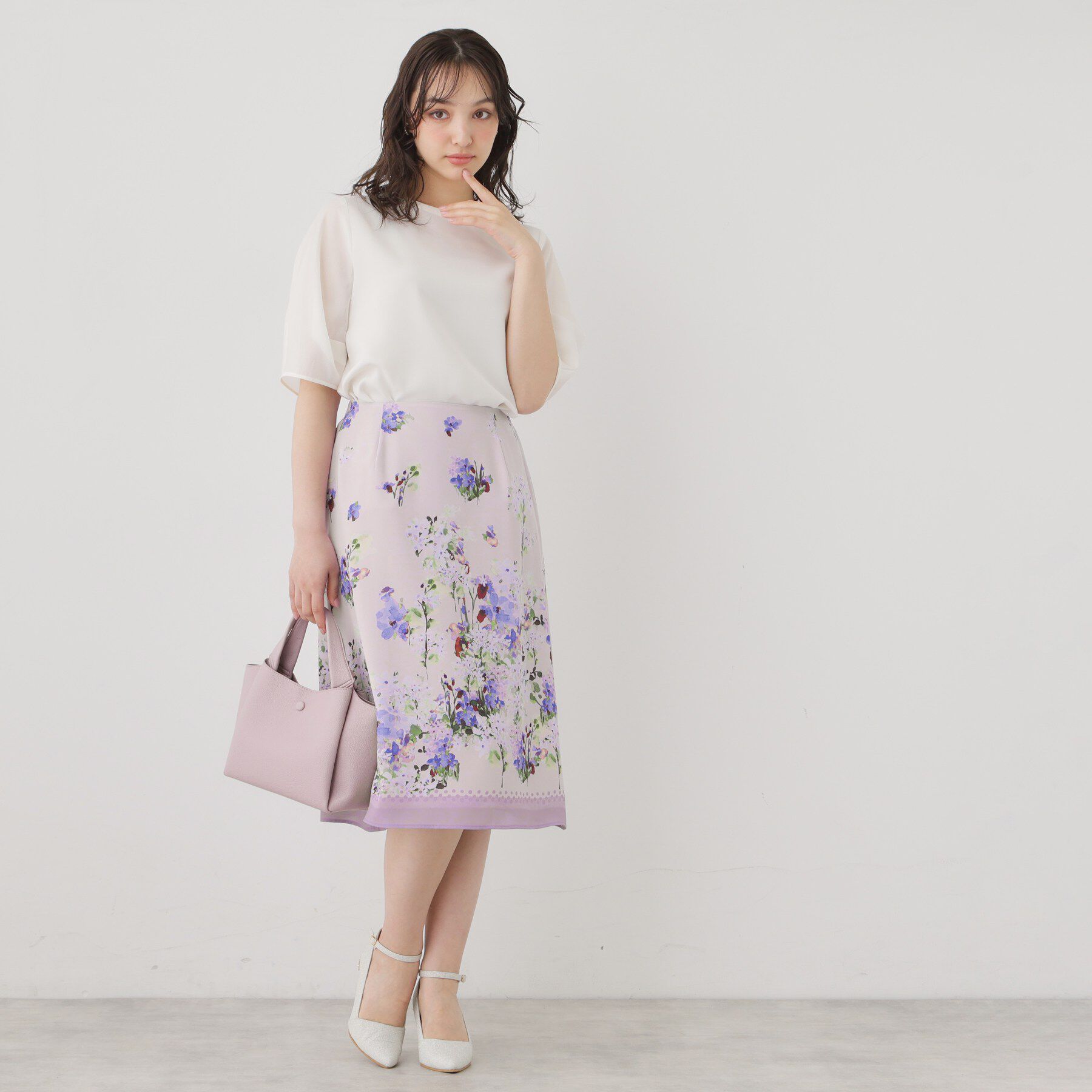 SunaUna「【co creation and yours／SS～L】多色花柄プリントスカート」|スカート|