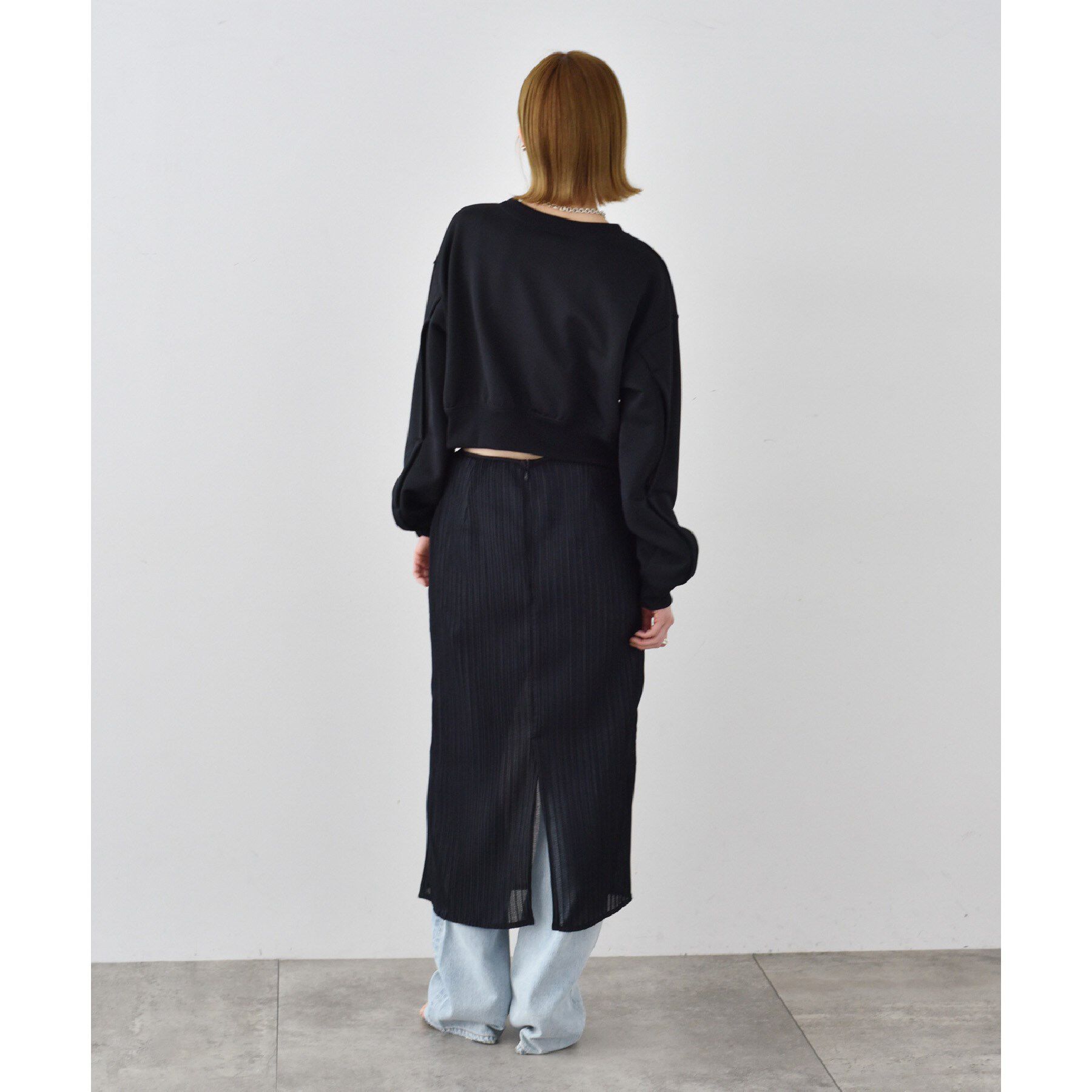 CODE A「sheer pleats skirt」|スカート|