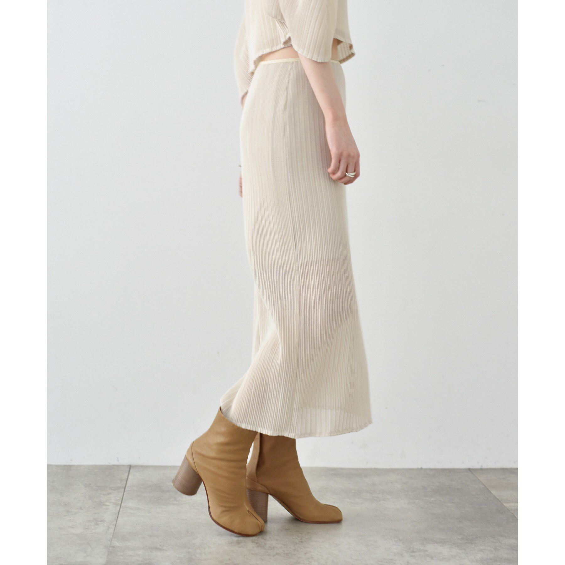 CODE A「sheer pleats skirt」|スカート|