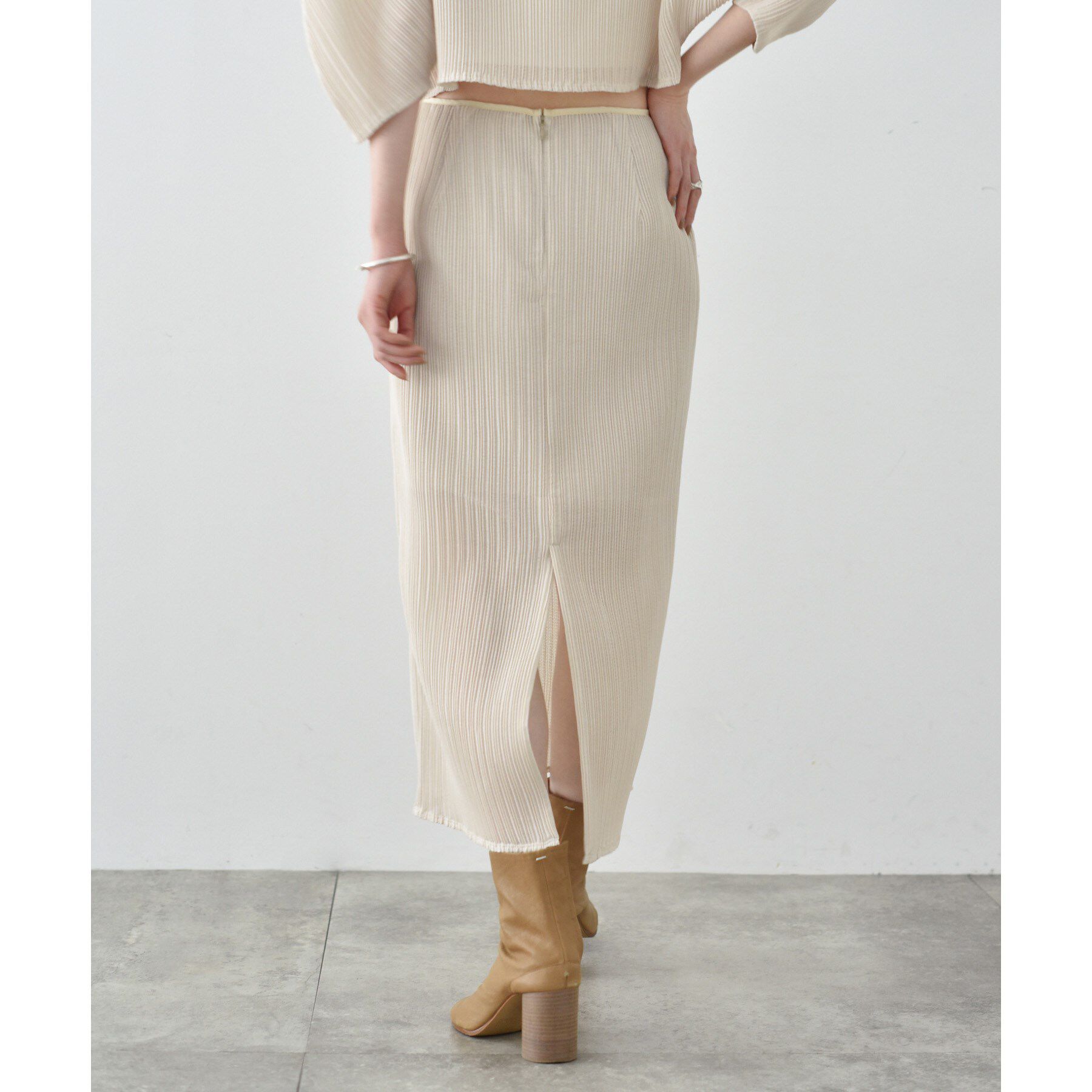 CODE A「sheer pleats skirt」|スカート|