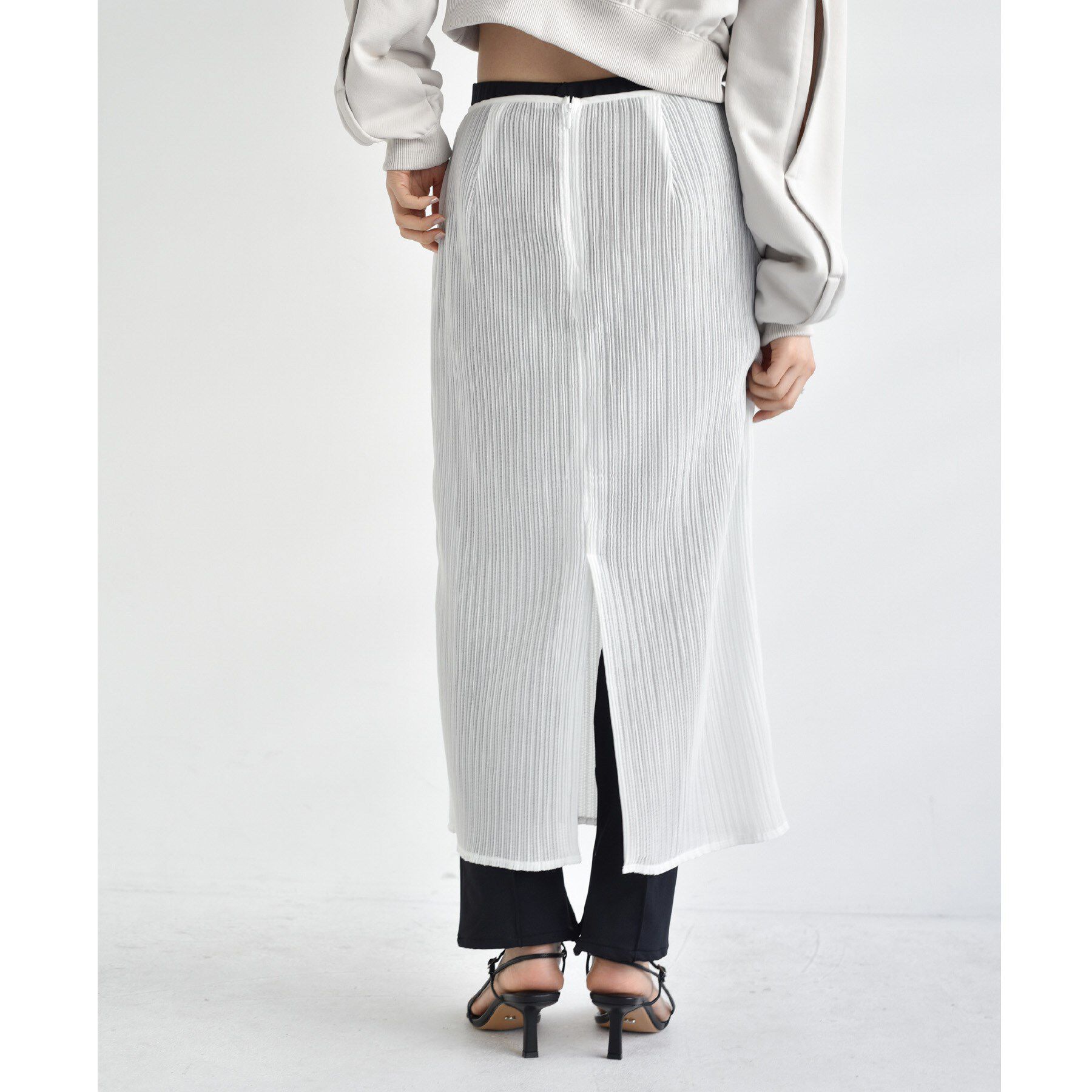 CODE A「sheer pleats skirt」|スカート|