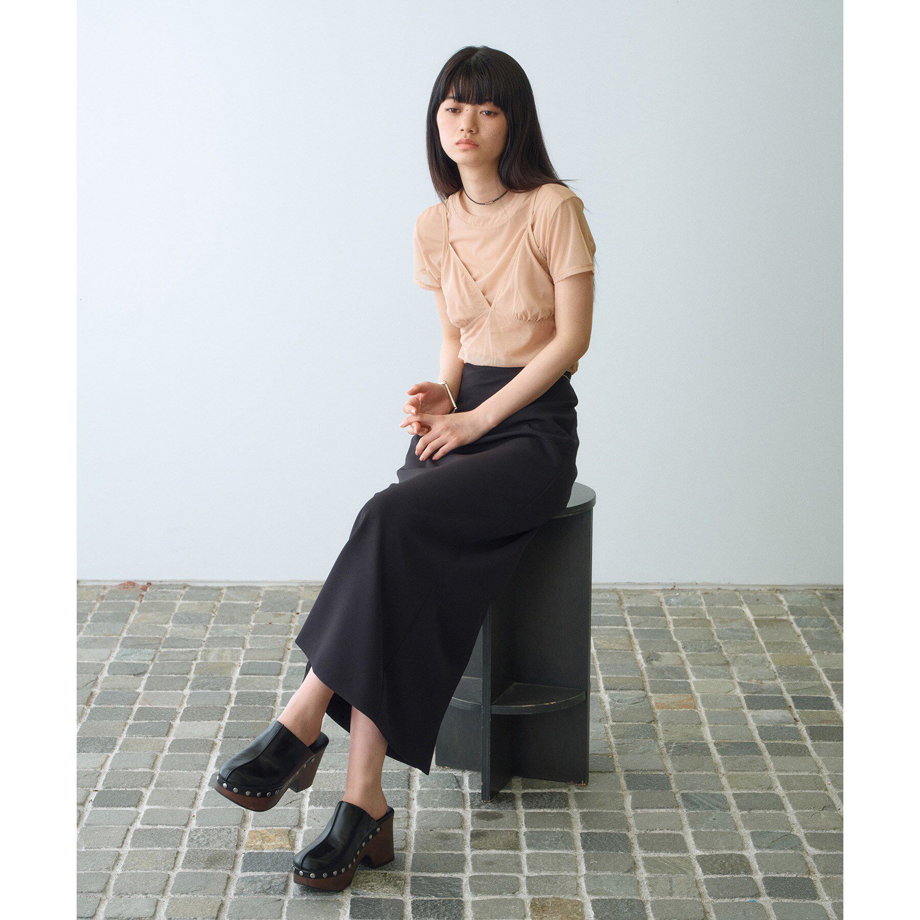 CODE A「sensual satin skirt」|スカート|