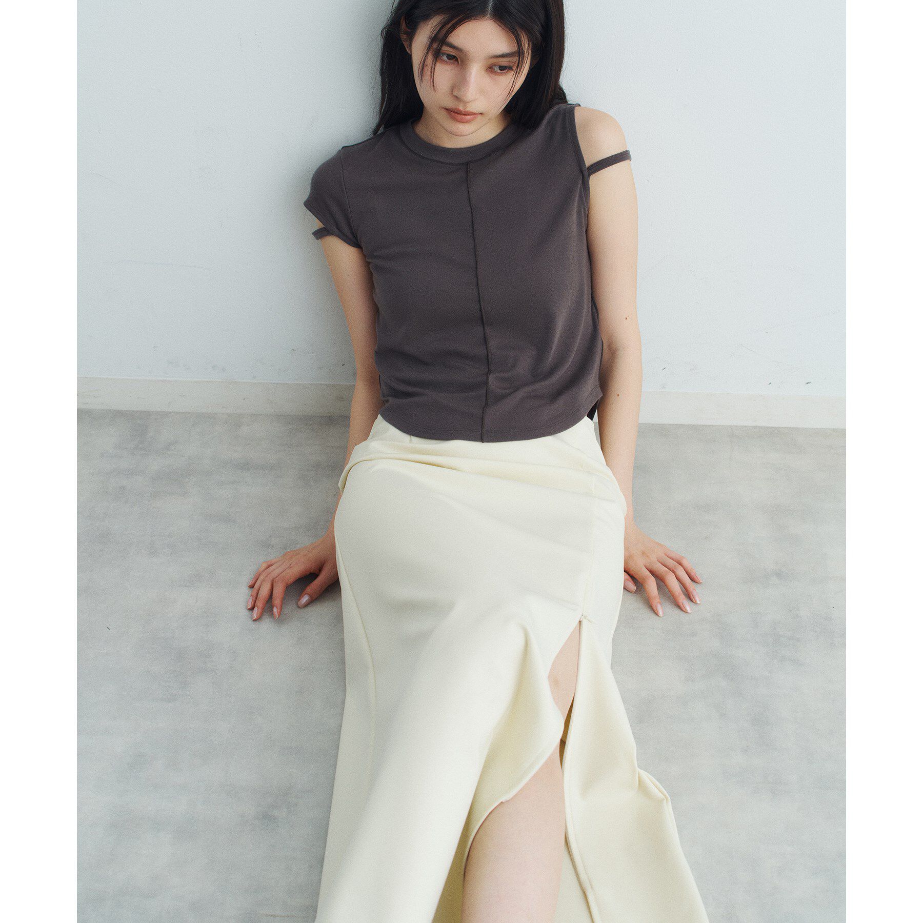 CODE A「slit jersey skirt」|スカート|