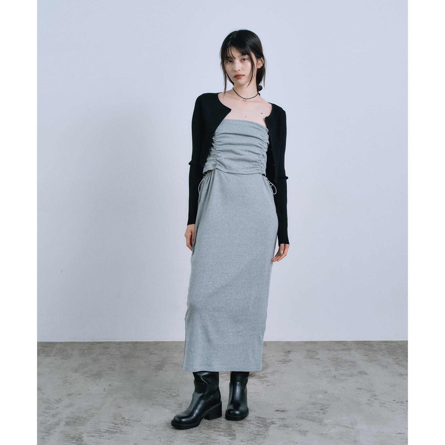 CODE A「drawstring skirt dress」|スカート|