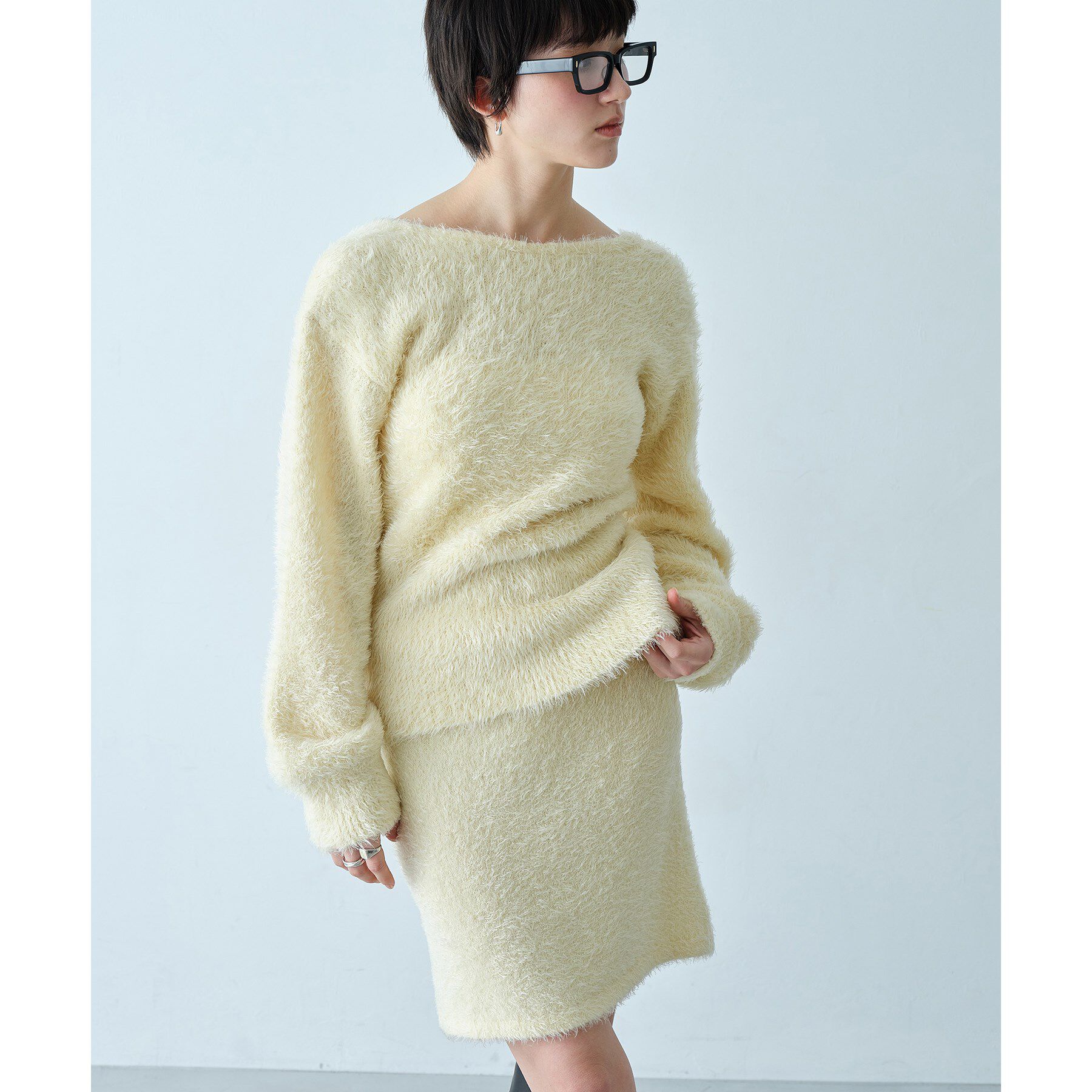 CODE A「feather mini skirt」|スカート|