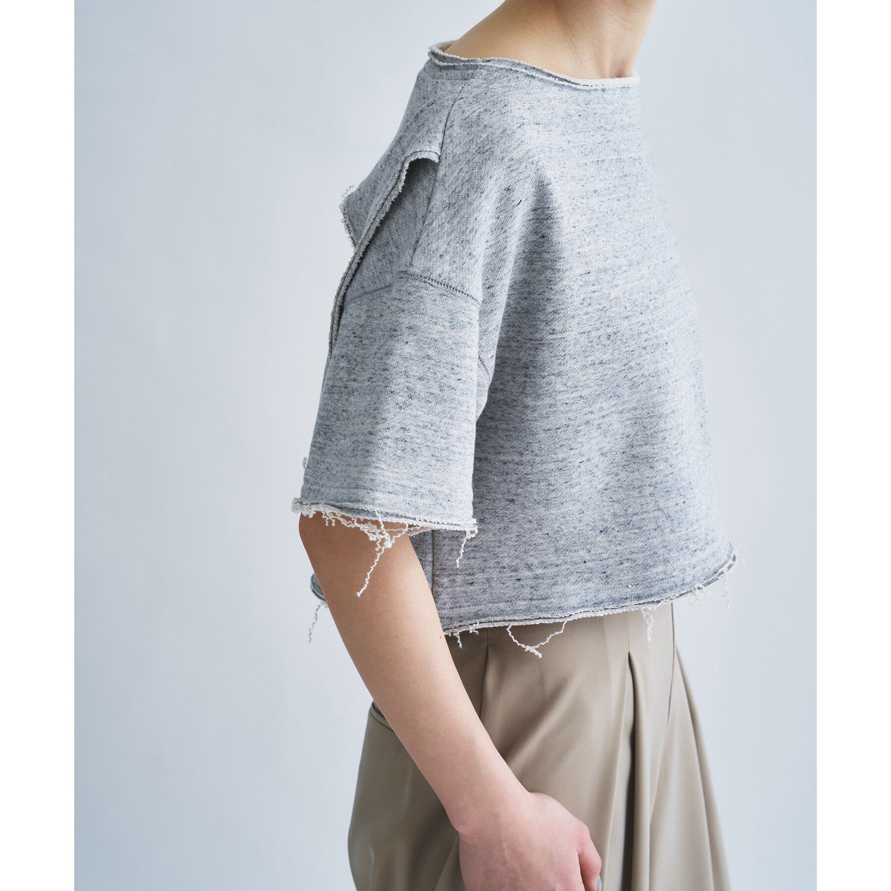 CODE A「back open half－sleeve sweat」|Tシャツ・カットソー|