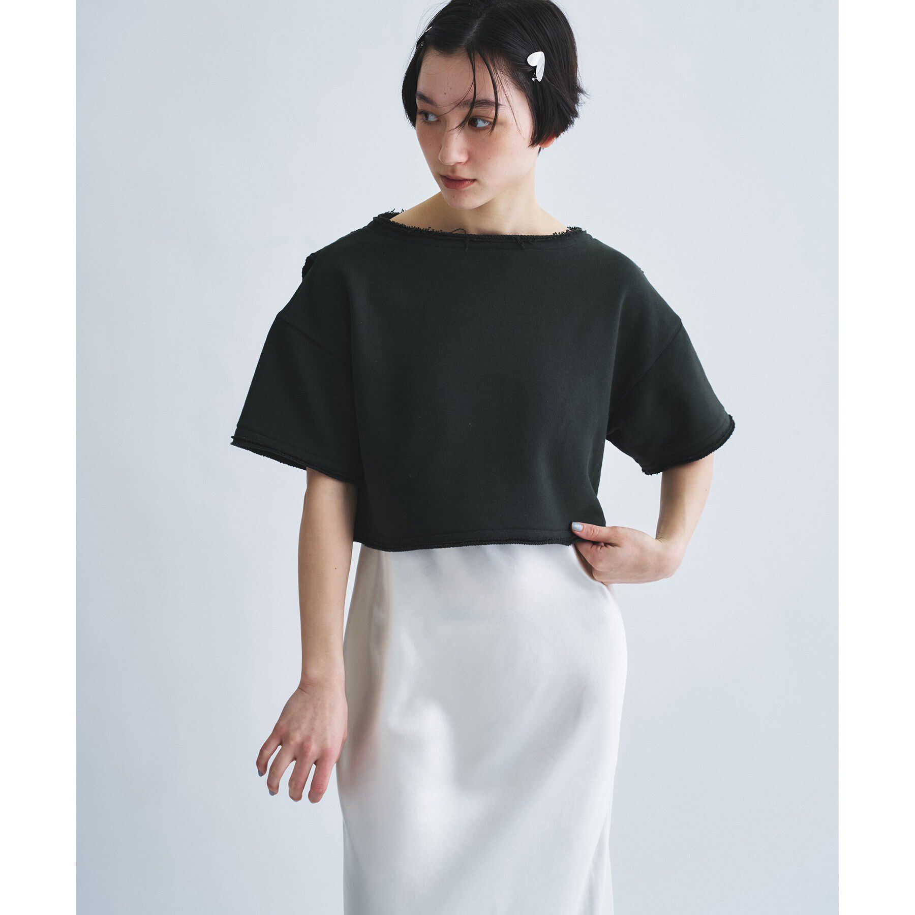 CODE A「back open half－sleeve sweat」|Tシャツ・カットソー|