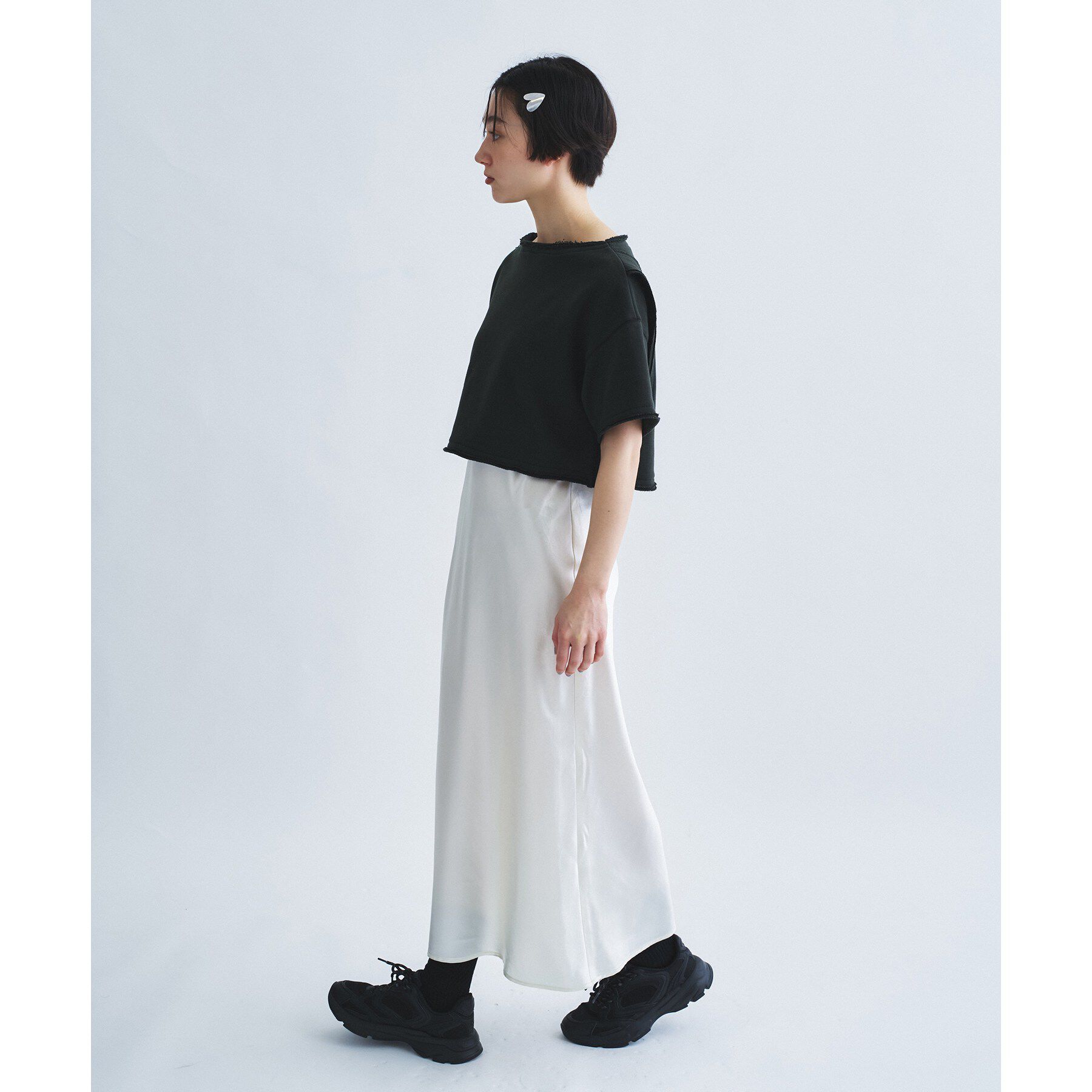 CODE A「back open half－sleeve sweat」|Tシャツ・カットソー|