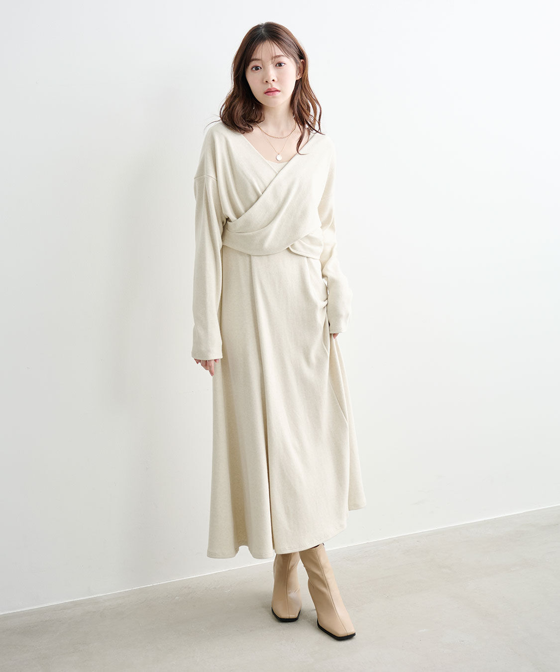 COCO DEAL「2WAYカシュクールトップス&times;キャミワンピース」|ワンピース|アイボリー