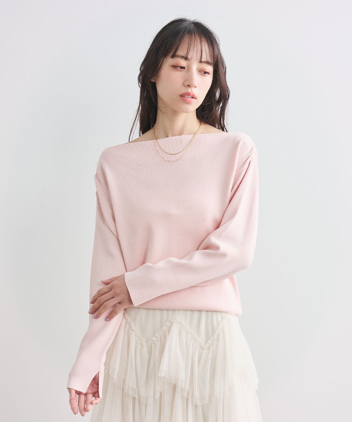 COCO DEAL「ショルダーギャザーオフショルニット」|ニット・セーター|