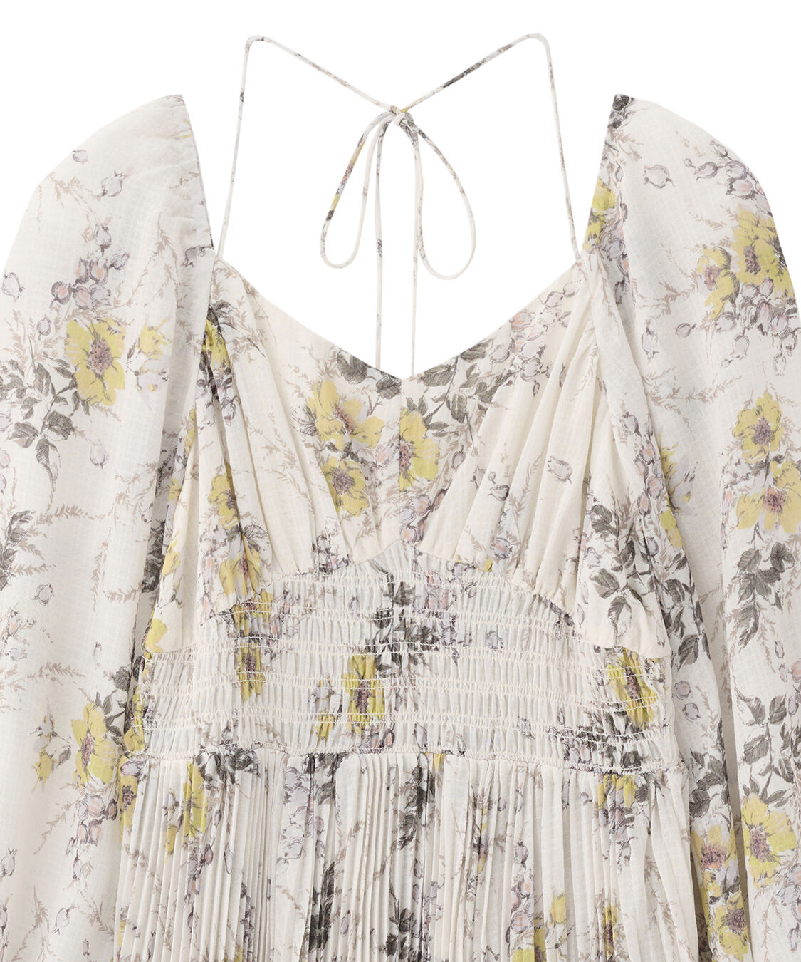 COCO DEAL「シャーリングフラワーワンピース」|ワンピース|