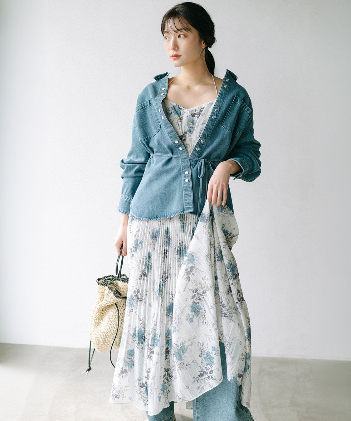 COCO DEAL「シャーリングフラワーワンピース」|ワンピース|