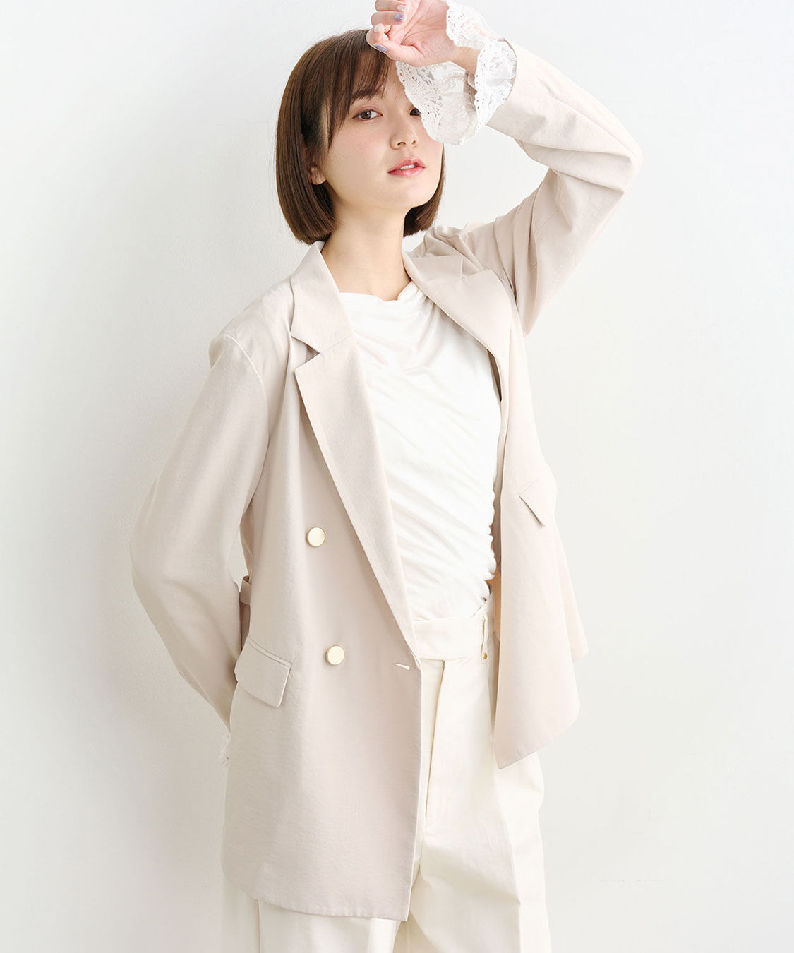 COCO DEAL「レイヤードスリーブジャケット」|テーラードジャケット|