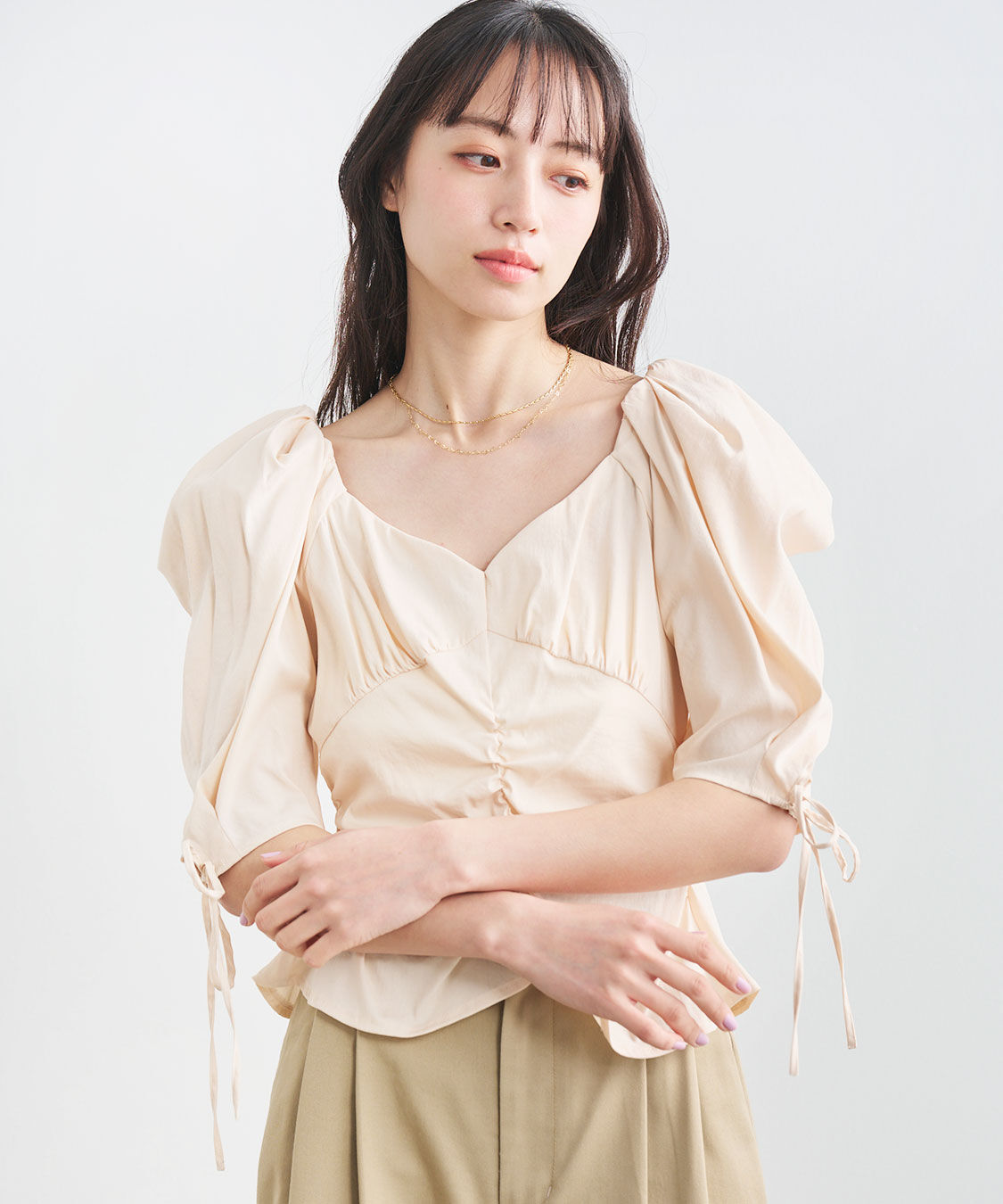 COCO DEAL「ボリュームスリーブペプラムブラウス」|シャツ・ブラウス|