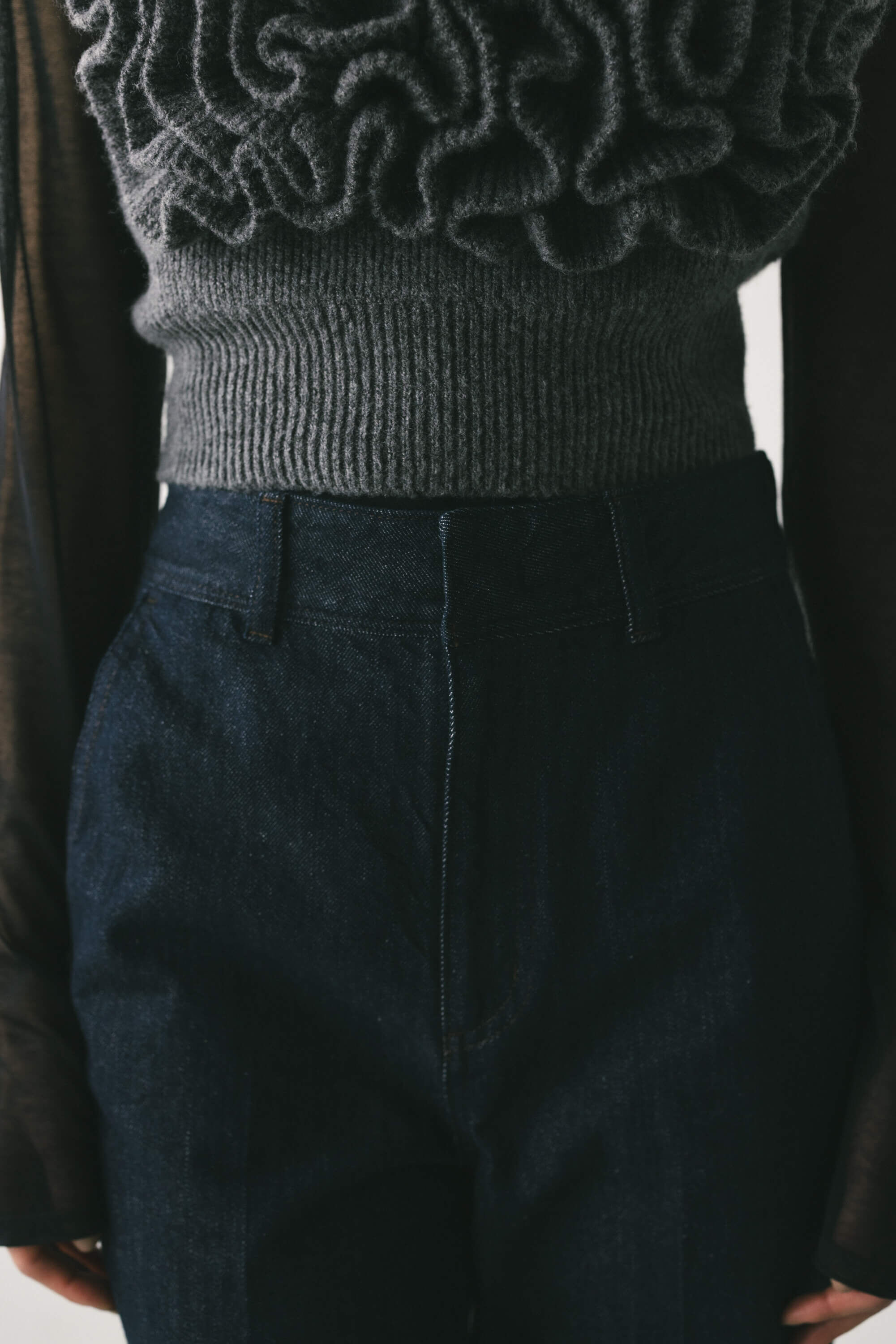 STYLEMIXER「ヘムスリットストレートデニムパンツ」|デニム|