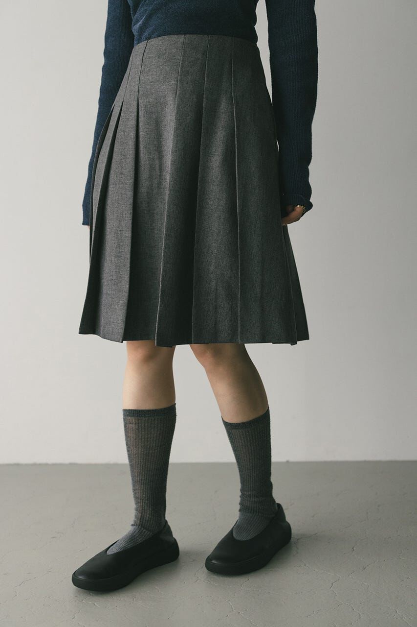 STYLEMIXER「ニーレングスタックフレアスカート」|スカート|GRY