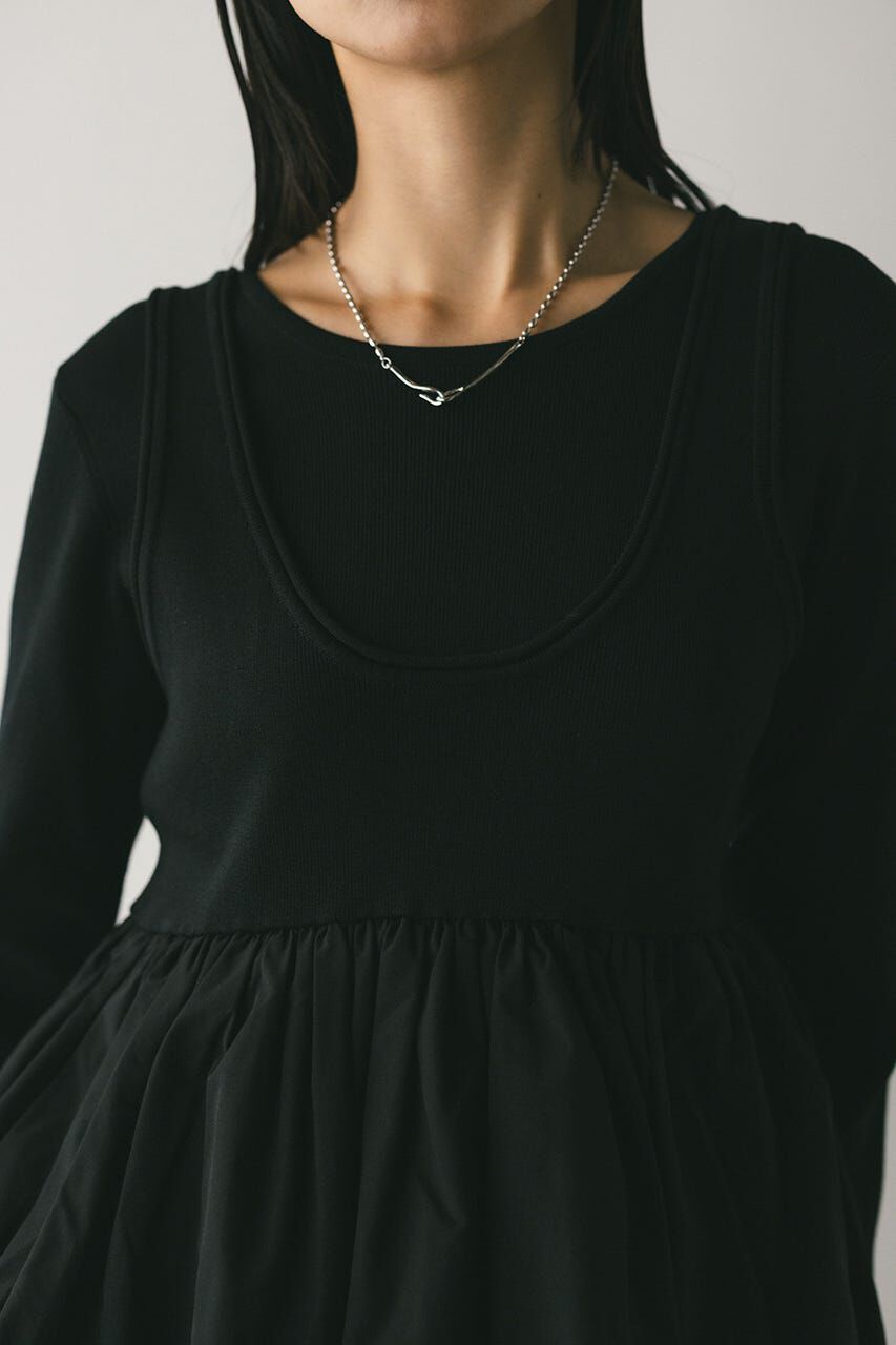 STYLEMIXER「2ピースバルーンペプラムニットワンピース」|ワンピース|