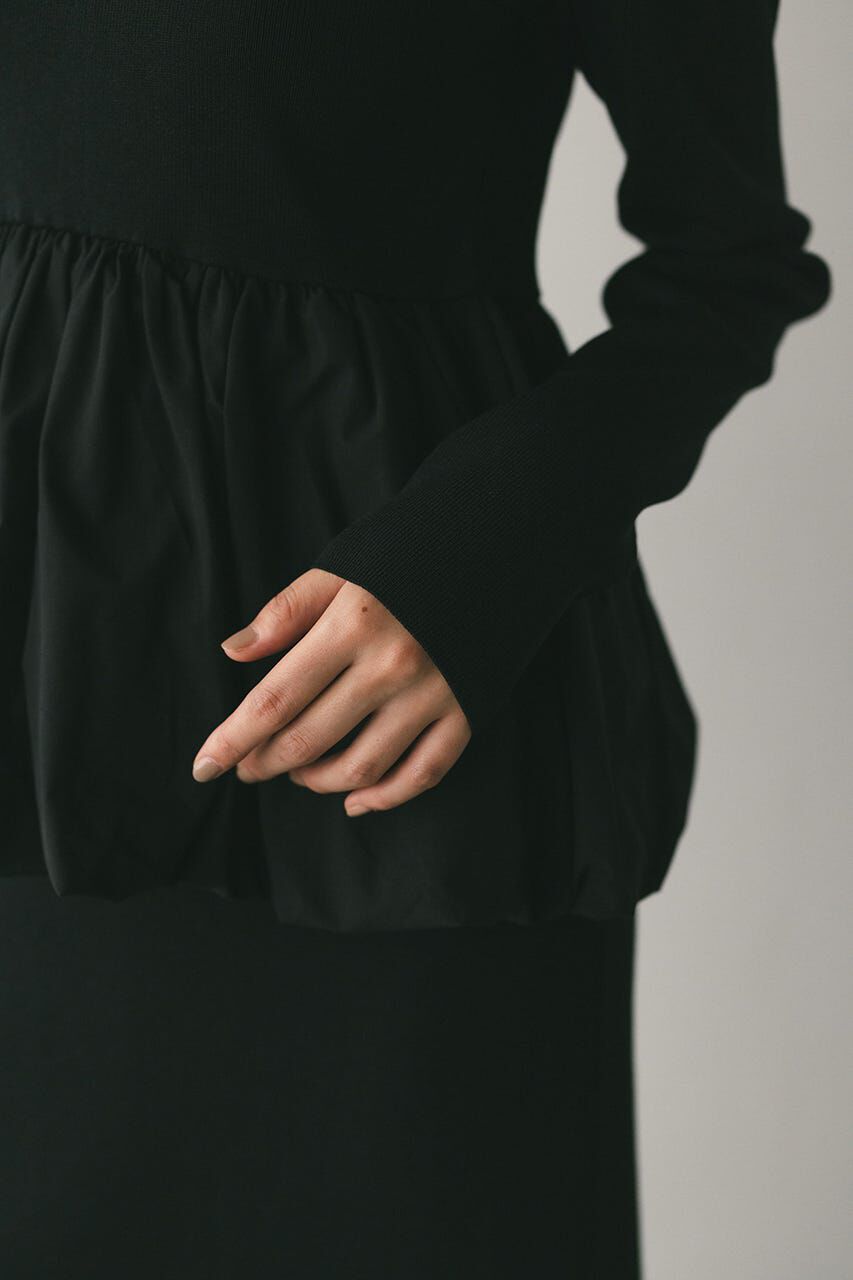 STYLEMIXER「2ピースバルーンペプラムニットワンピース」|ワンピース|