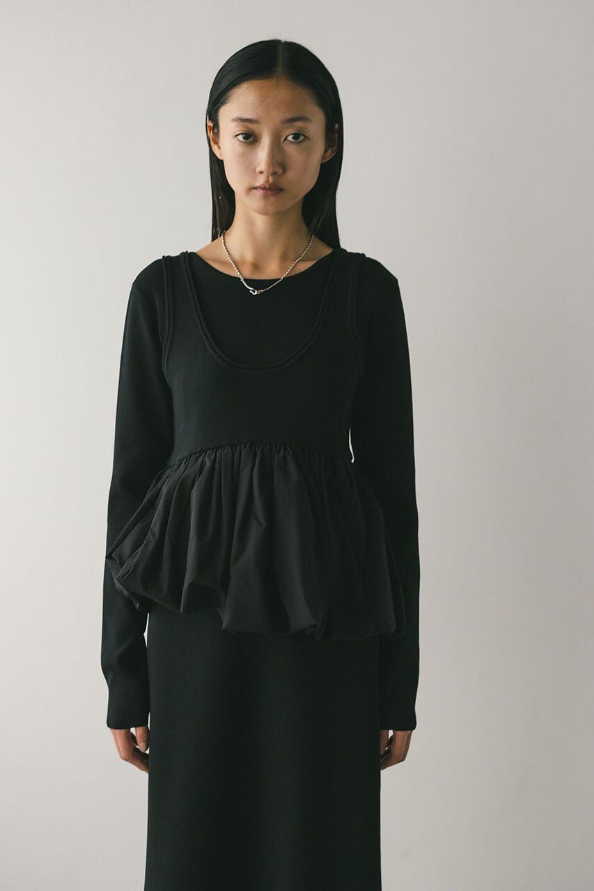 STYLEMIXER「2ピースバルーンペプラムニットワンピース」|ワンピース|