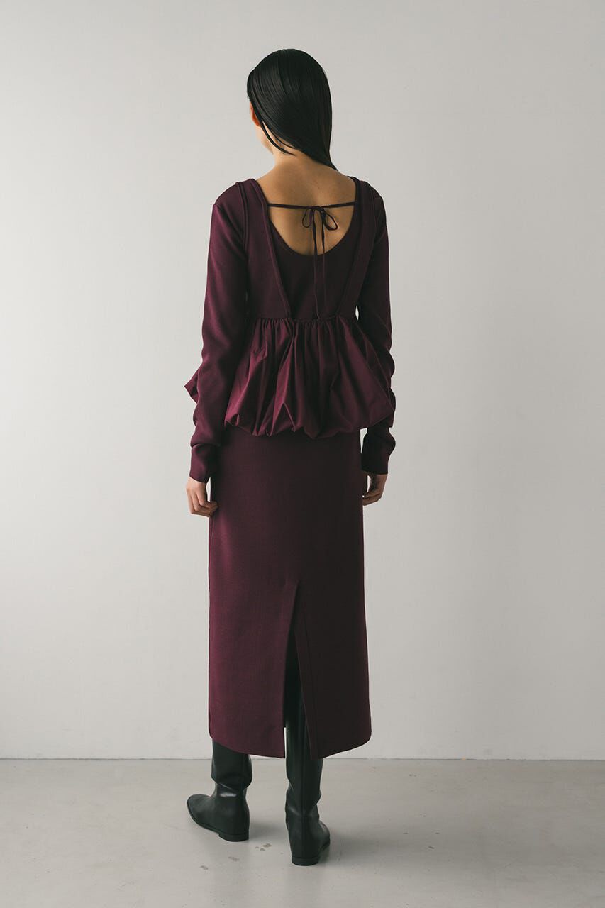 STYLEMIXER「2ピースバルーンペプラムニットワンピース」|ワンピース|