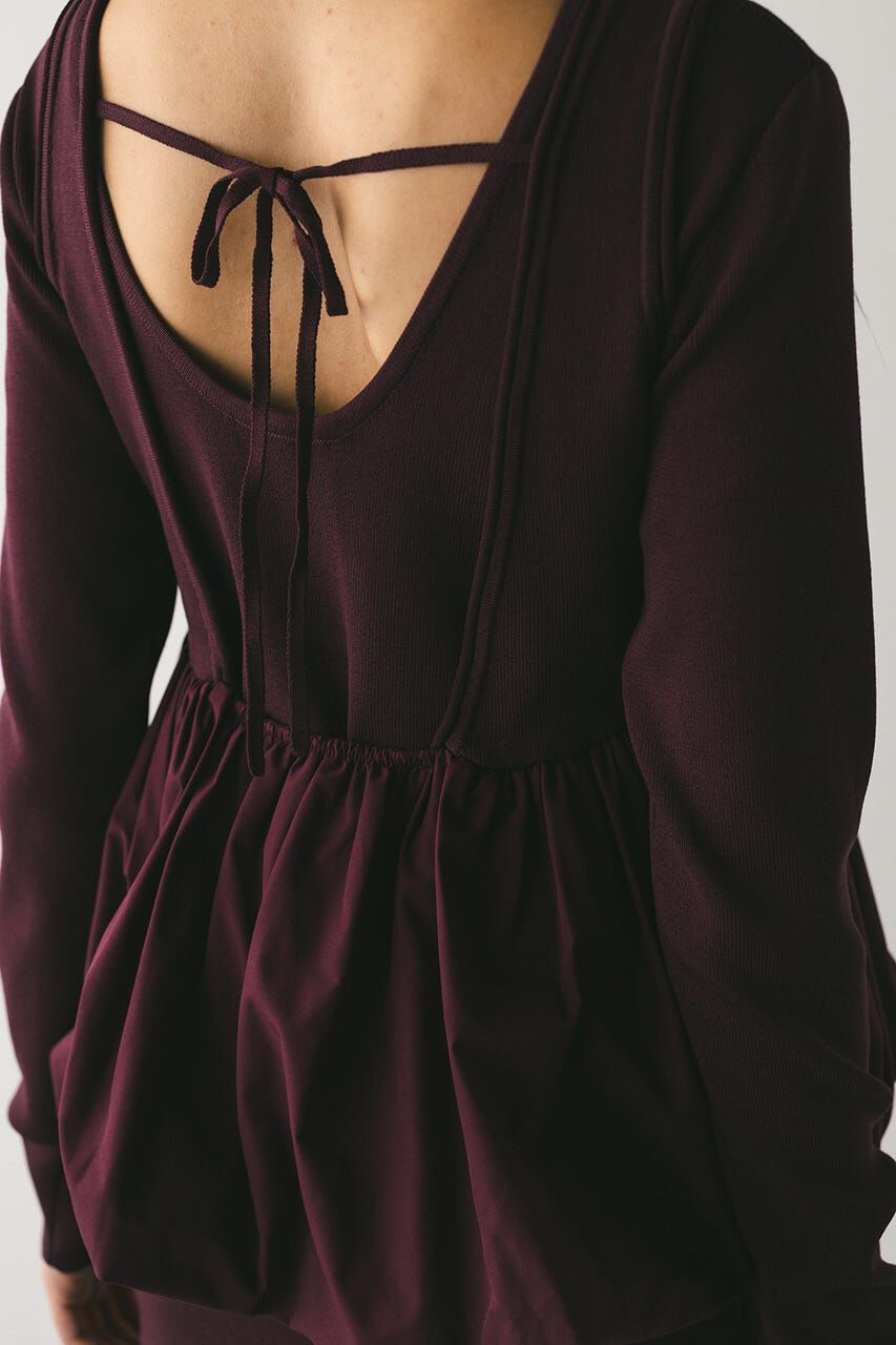 STYLEMIXER「2ピースバルーンペプラムニットワンピース」|ワンピース|