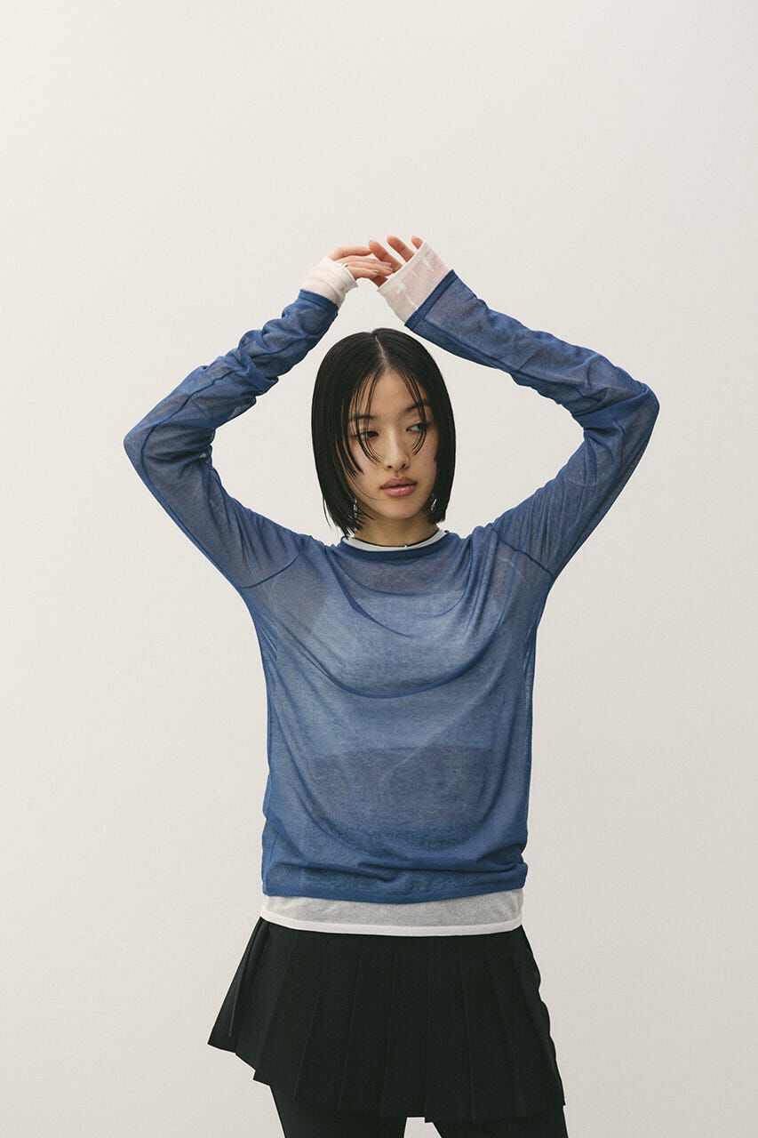 STYLEMIXER「シアースキンニットトップ」|ニット・セーター|NVY