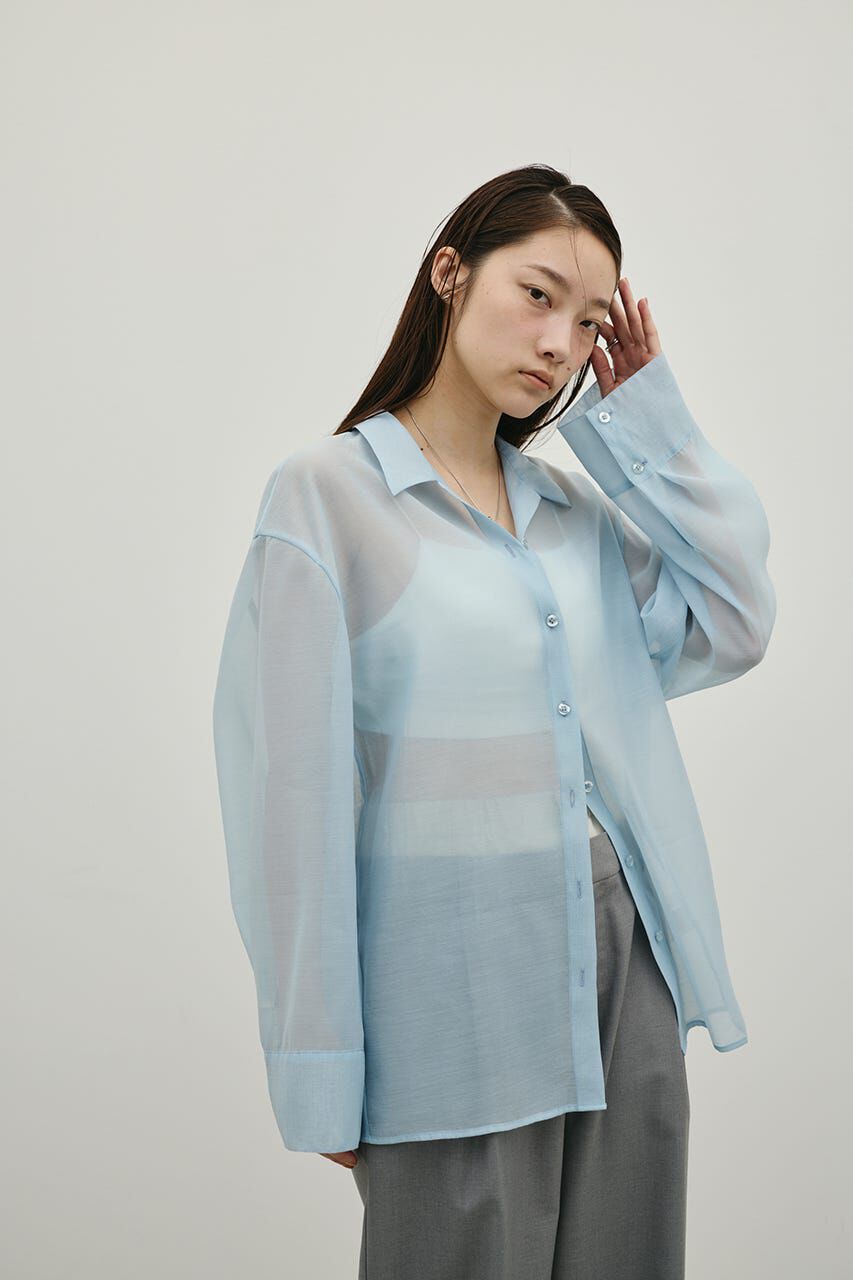 STYLEMIXER「シアーオーバーシャツ」|シャツ・ブラウス|SAX