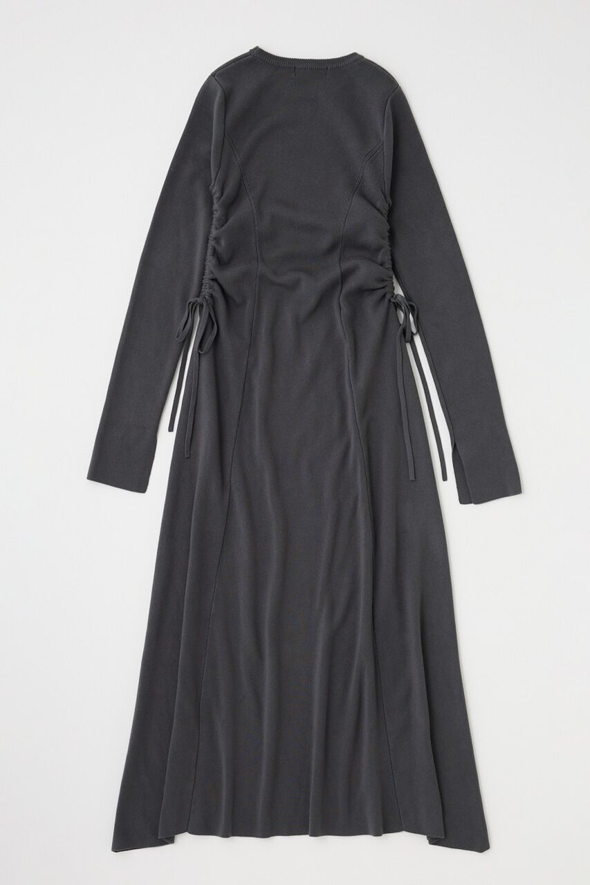 MOUSSY「WAIST RIBBON モックネックドレス」|ワンピース|