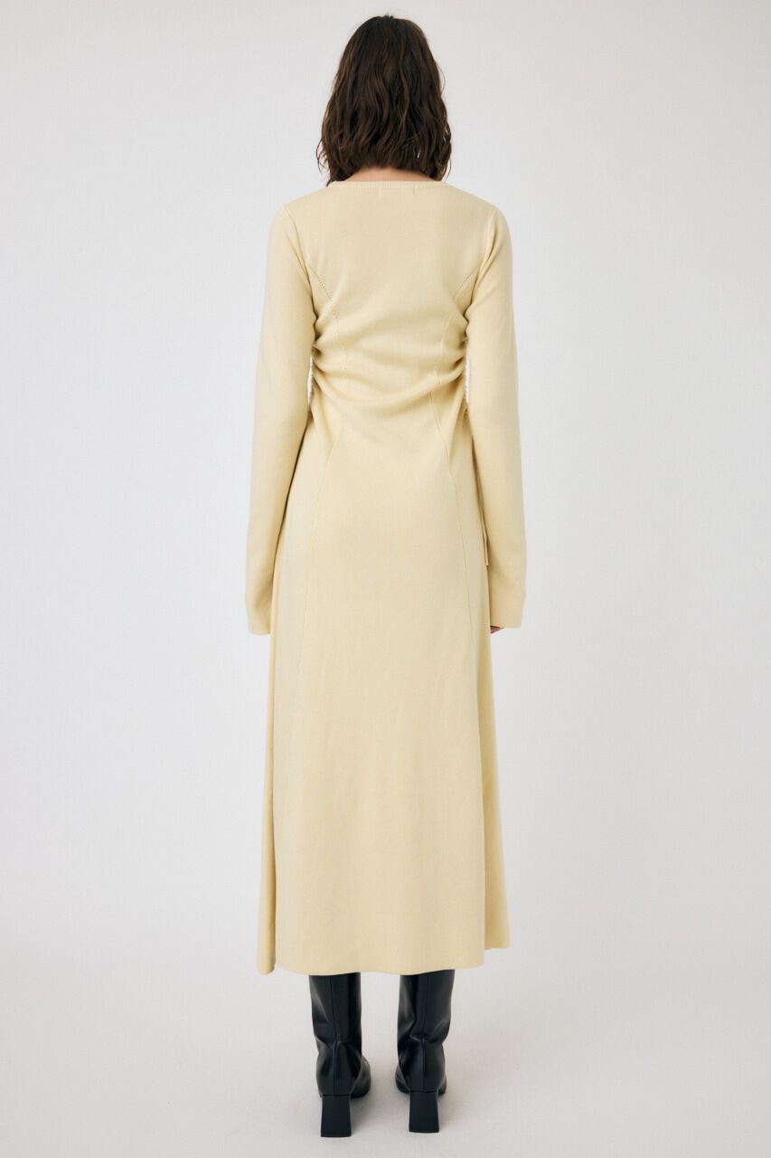 MOUSSY「WAIST RIBBON モックネックドレス」|ワンピース|