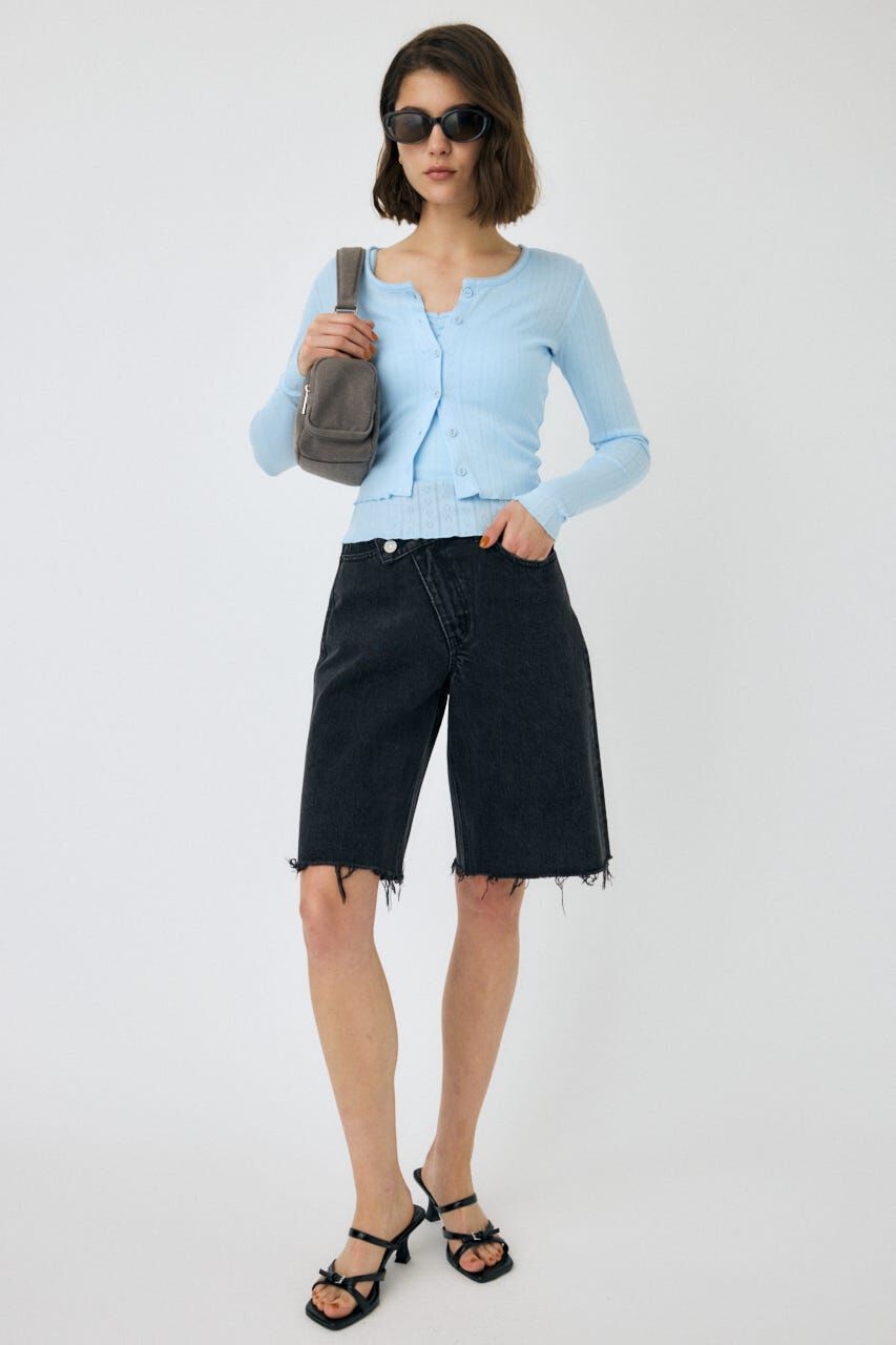 MOUSSY「EYELET U-NECK カーデ & キャミ」|Tシャツ・カットソー|