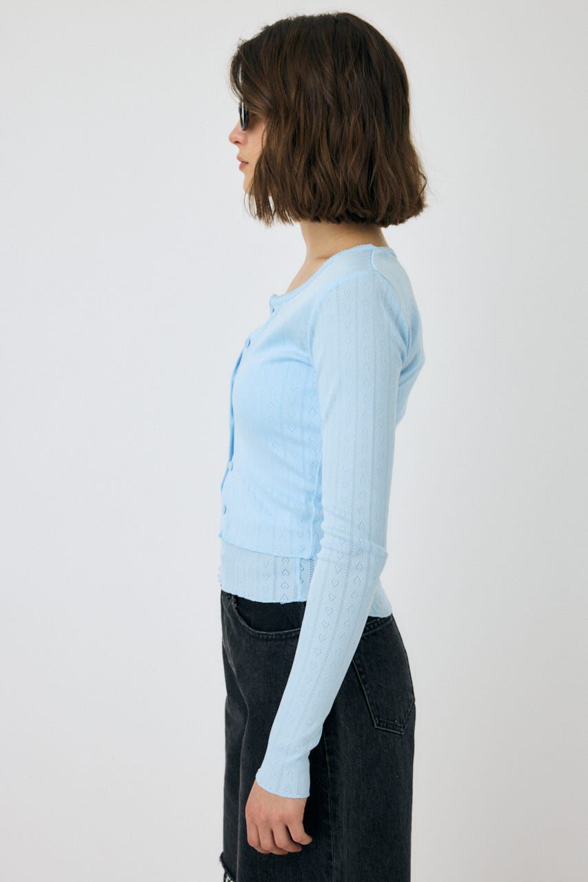 MOUSSY「EYELET U-NECK カーデ & キャミ」|Tシャツ・カットソー|