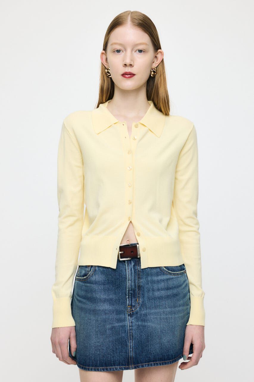MOUSSY「HIGH GAUGE KNIT シャツ」|シャツ・ブラウス|L/YEL1