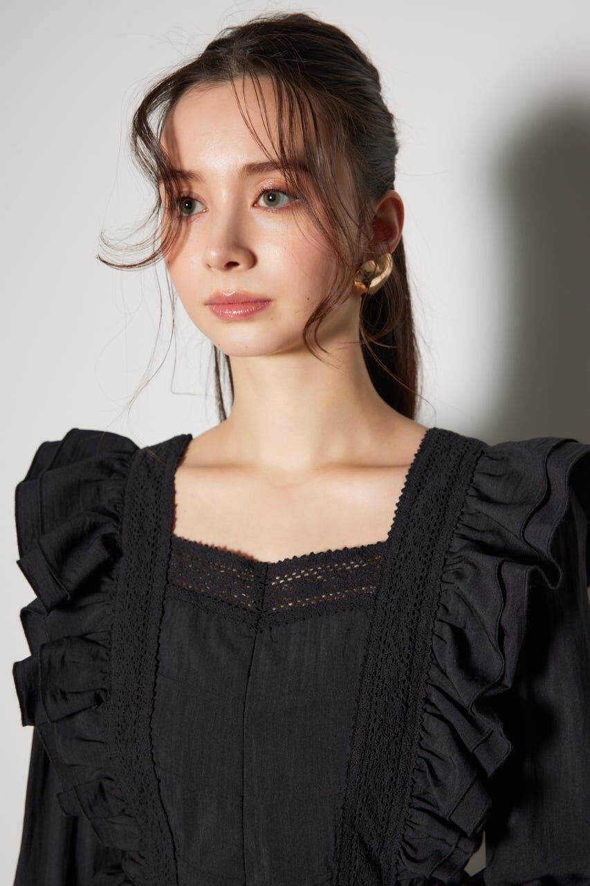 rienda「レースラインペプラムブラウス」|シャツ・ブラウス|