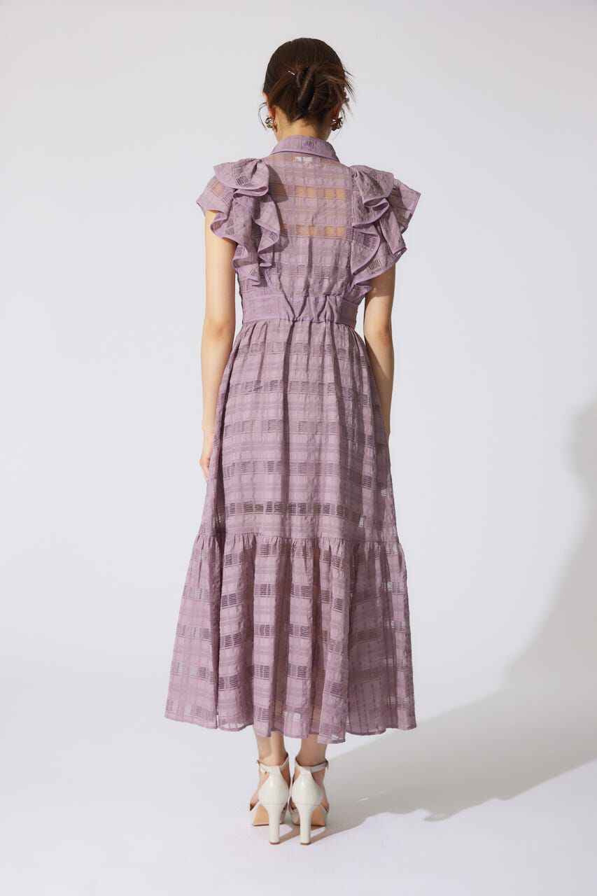 rienda「配色ロゴダブルフリルティアードワンピース」|ワンピース|