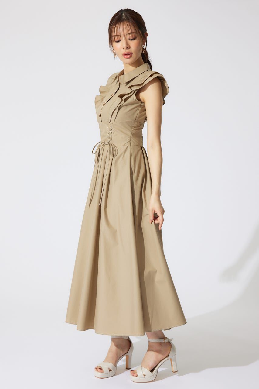 rienda「レースアップフリルワンピース」|ワンピース|