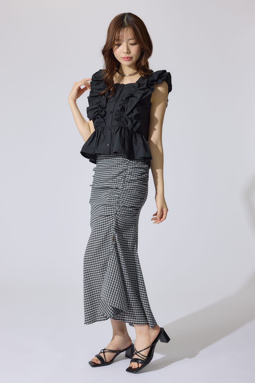 rienda「ギャザーマーメイドジャストウエストスカート」|スカート|